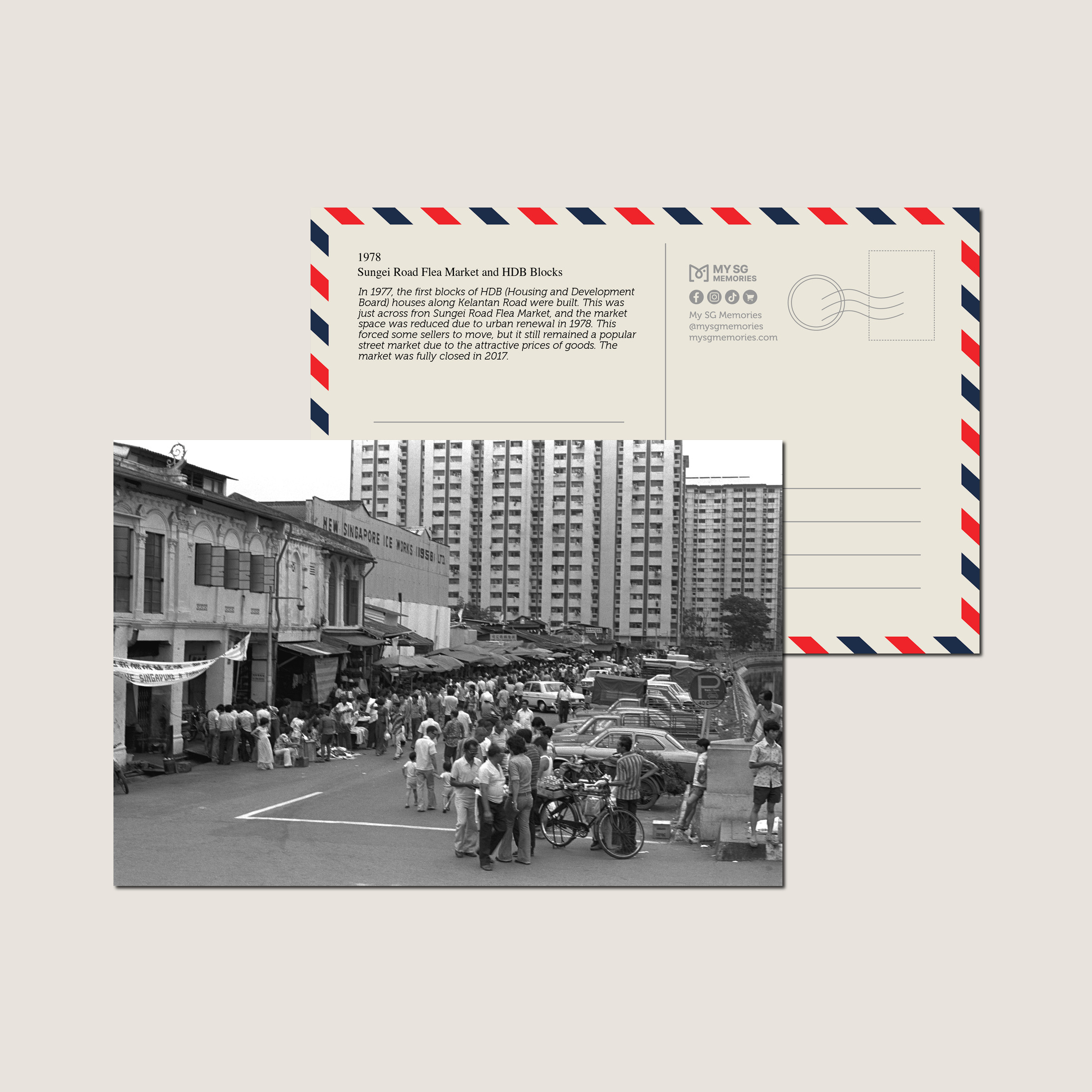 Sungei Road Flea Market and HDB Blocks 1978-My Sg Memories