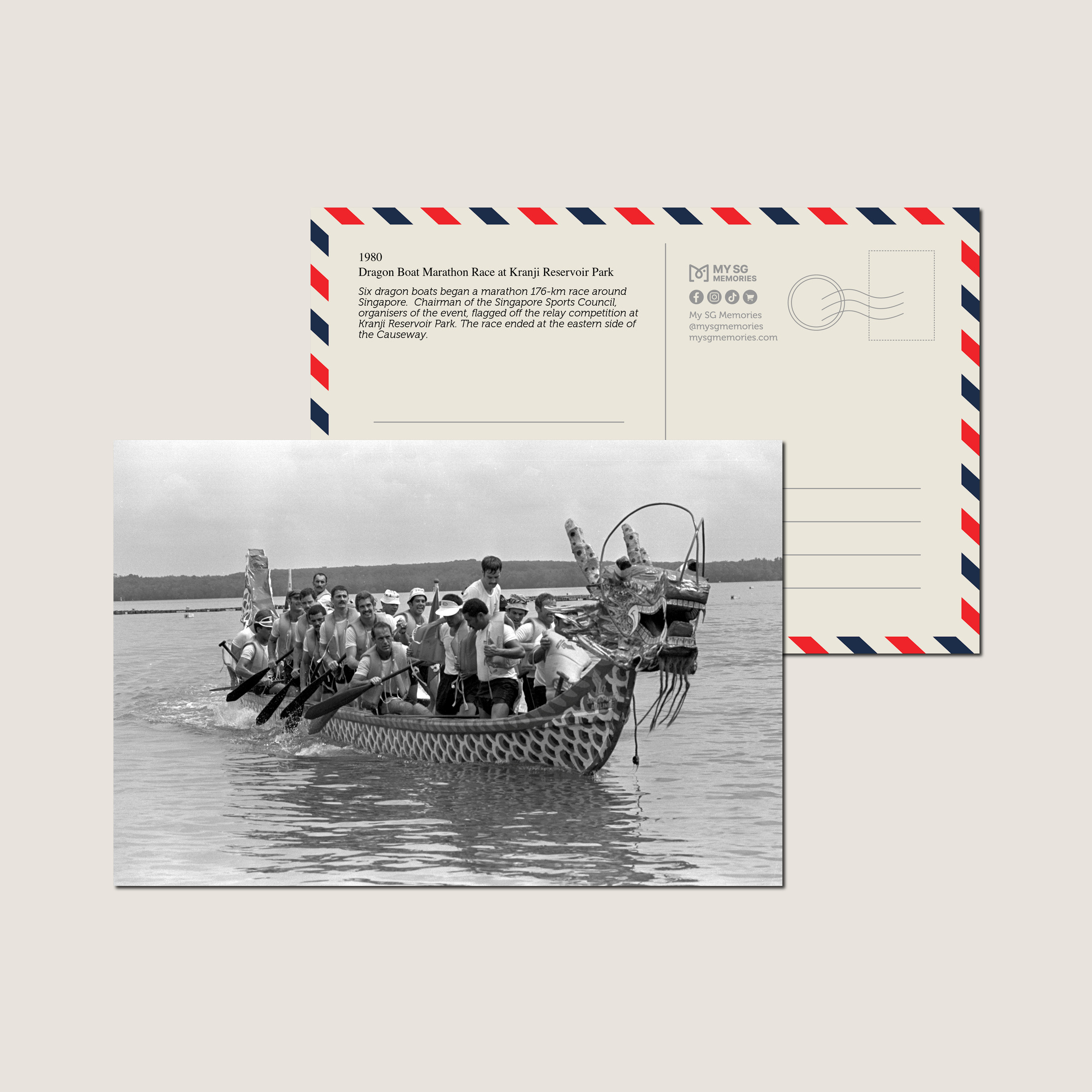 Dragon Boat Marathon Race at Kranji Reservoir Park 1980-My Sg Memories