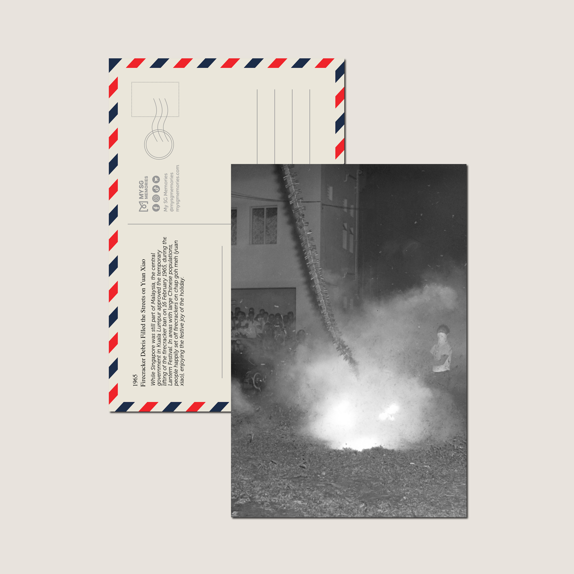 Firecracker Debris Filled the Streets on Yuan Xiao 1965-My Sg Memories