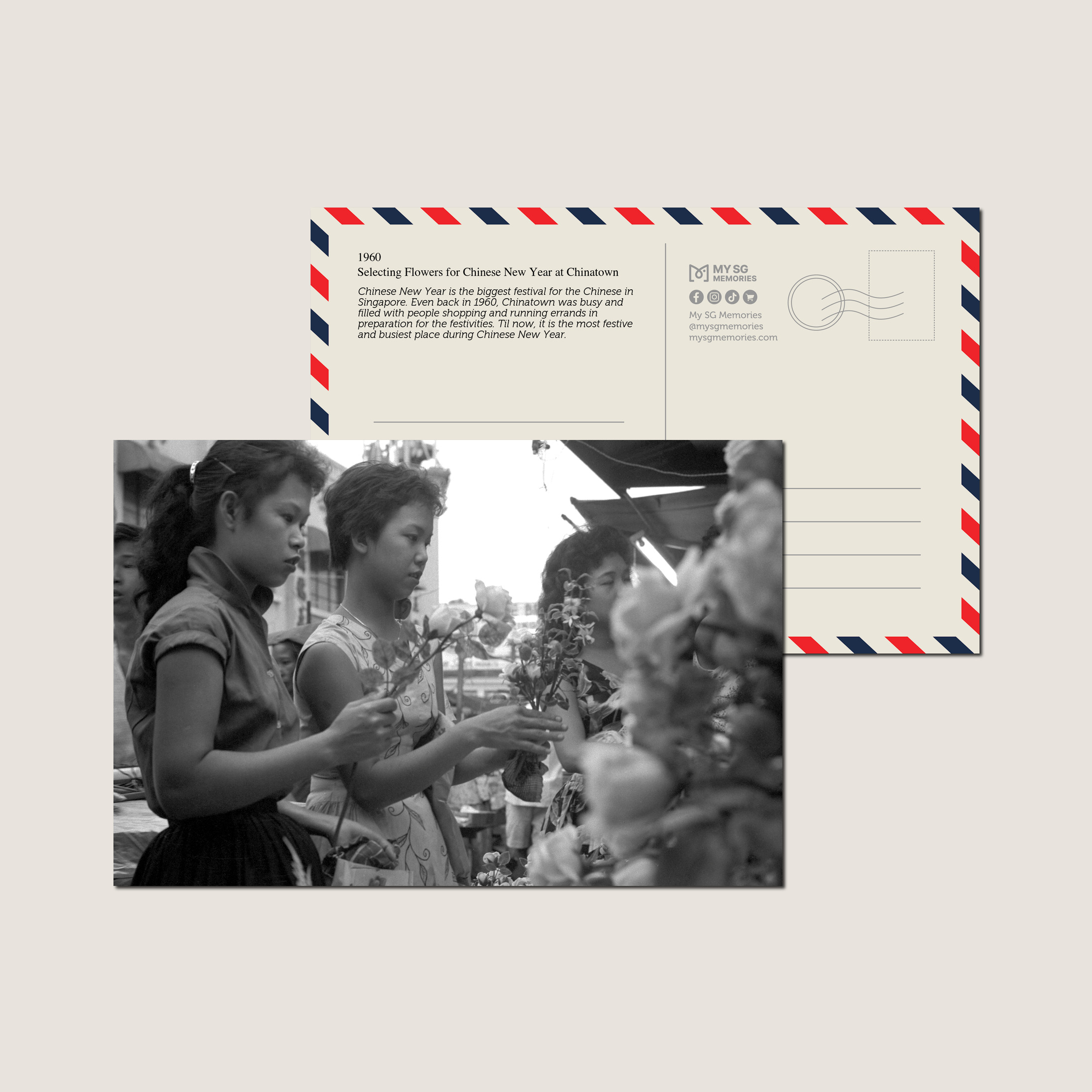 Selecting Flowers for Chinese New Year at Chinatown 1960-My Sg Memories