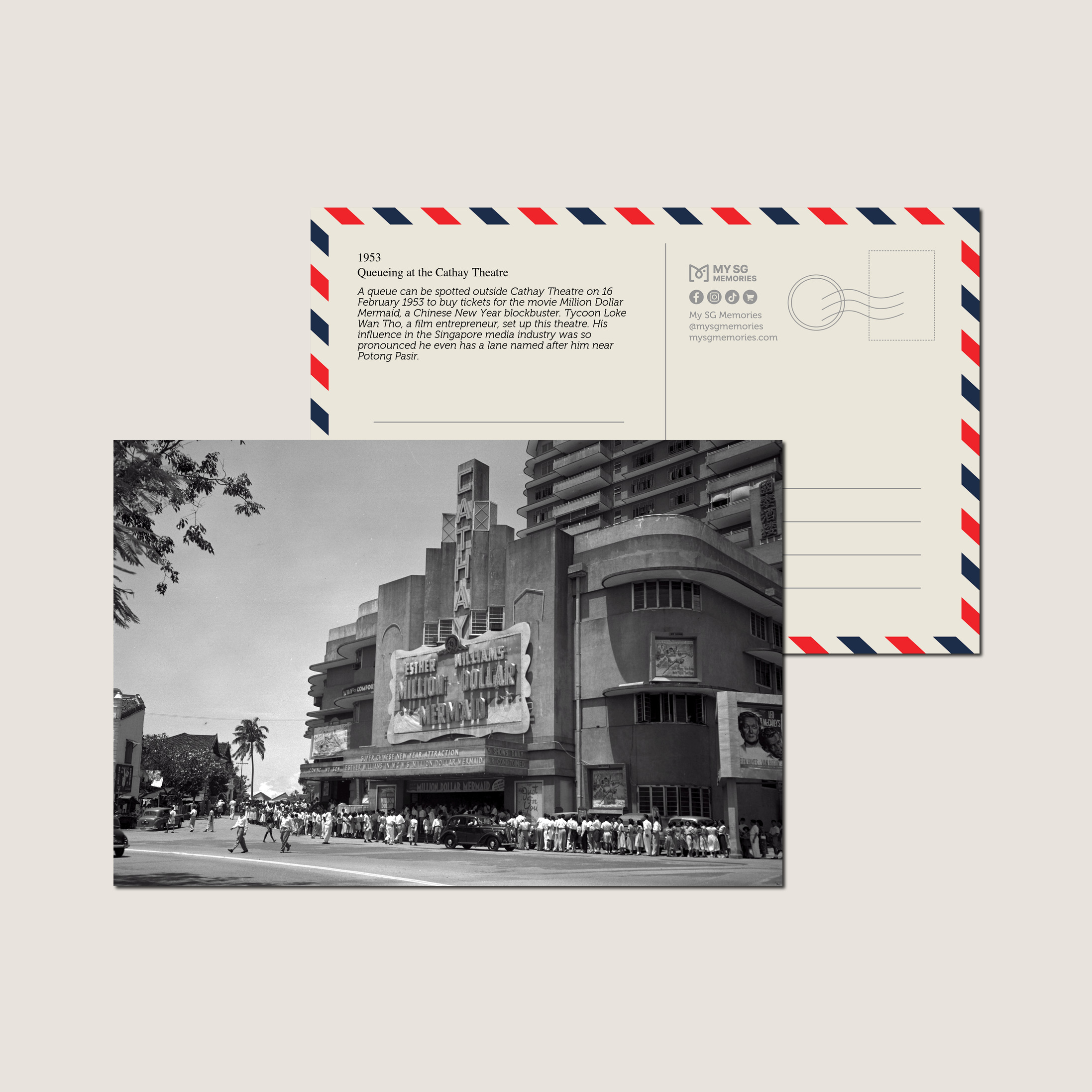 Queueing at the Cathay Theatre 1953-My Sg Memories