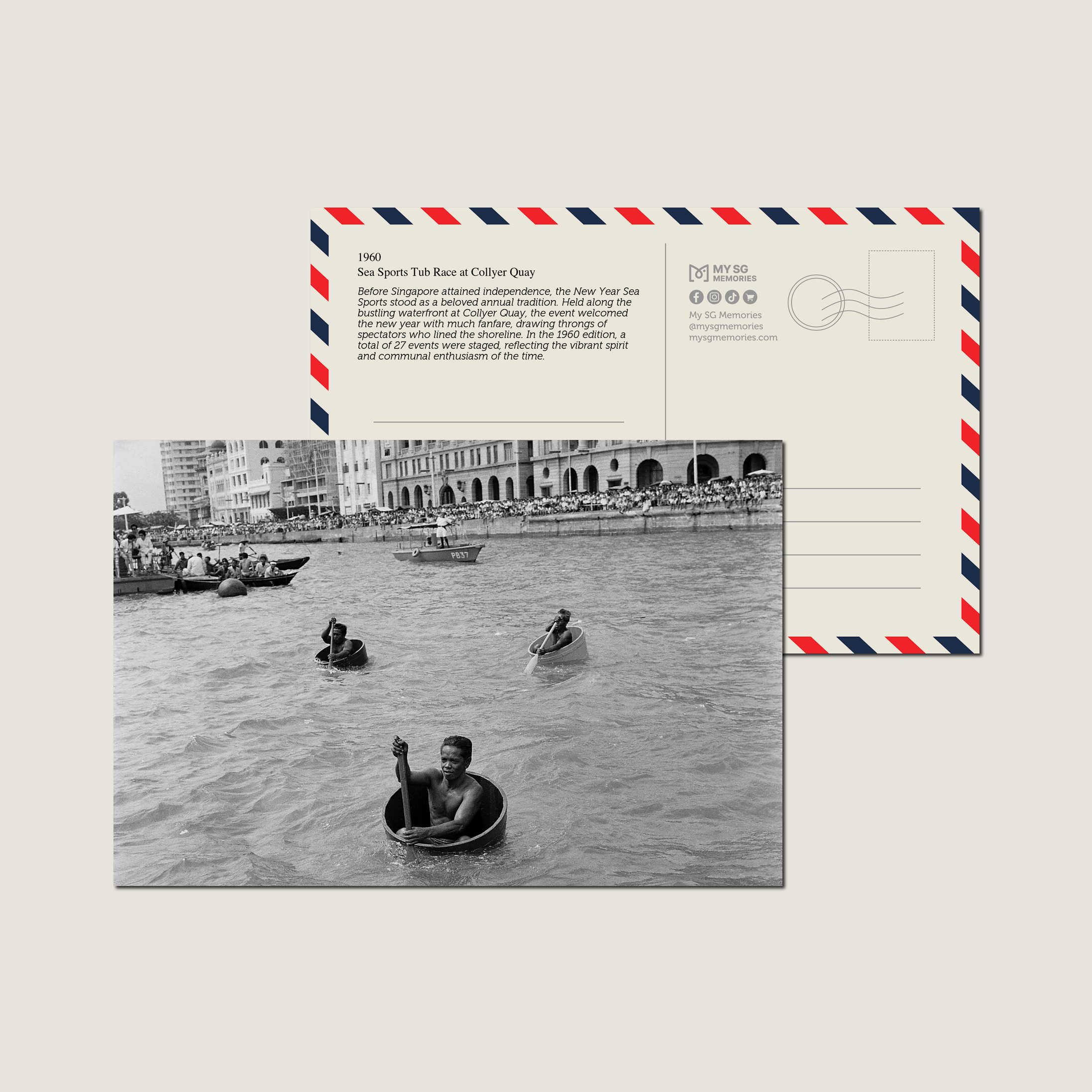 Sea Sports Tub Race at Collyer Quay 1960-My Sg Memories
