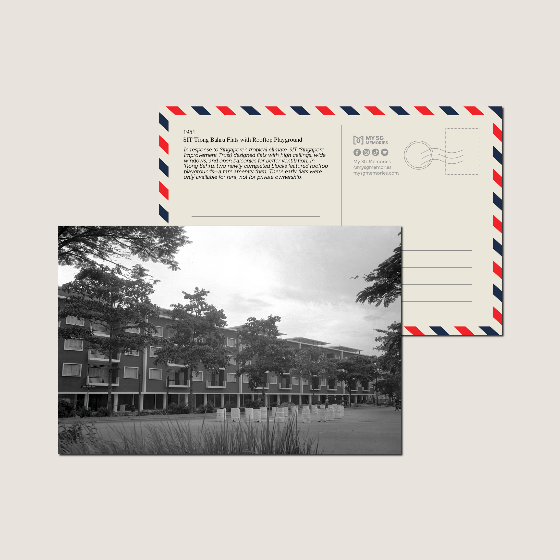 SIT Tiong Bahru Flats with Rooftop Playground 1951-My Sg Memories