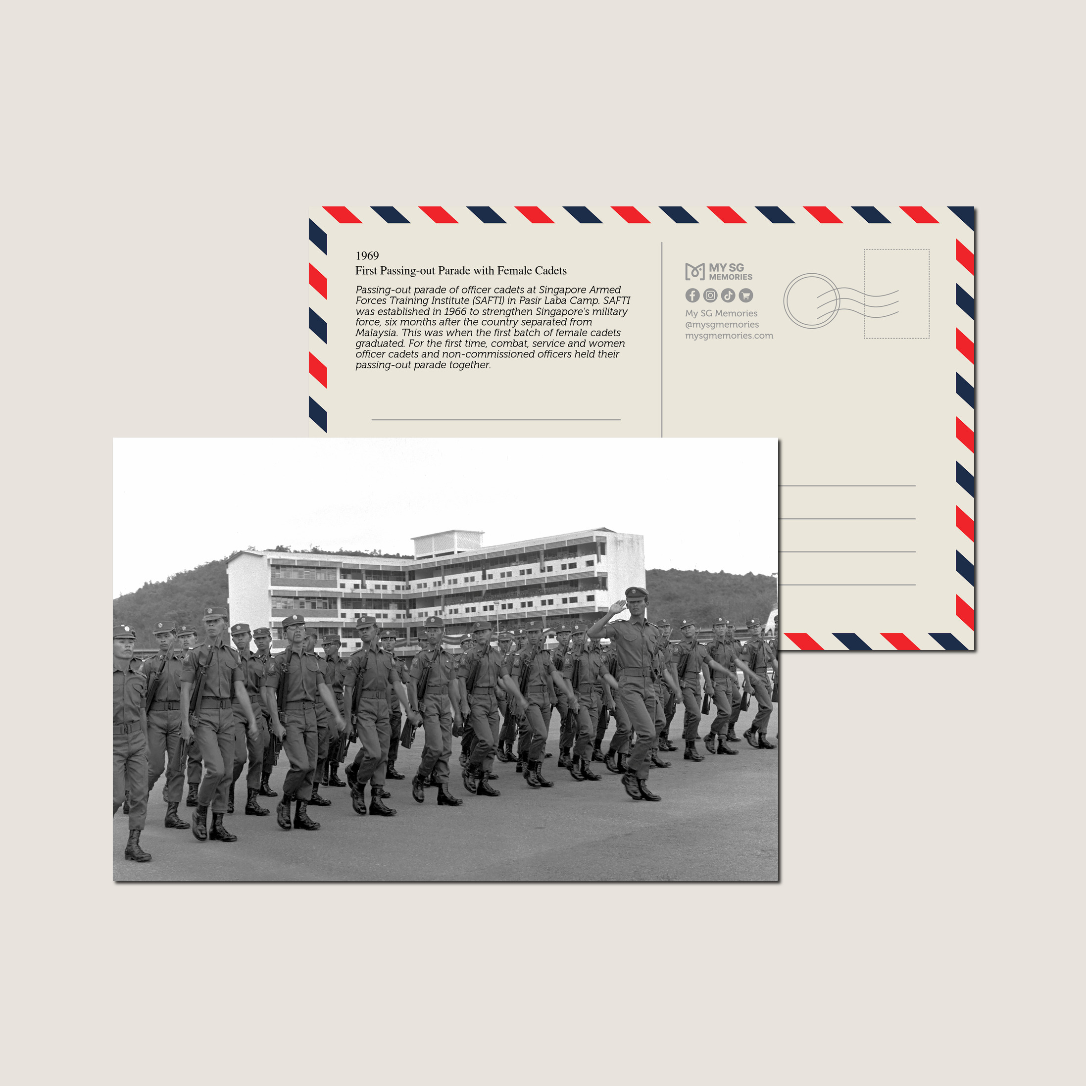First Passing-out Parade with Female Cadets 1969-My Sg Memories