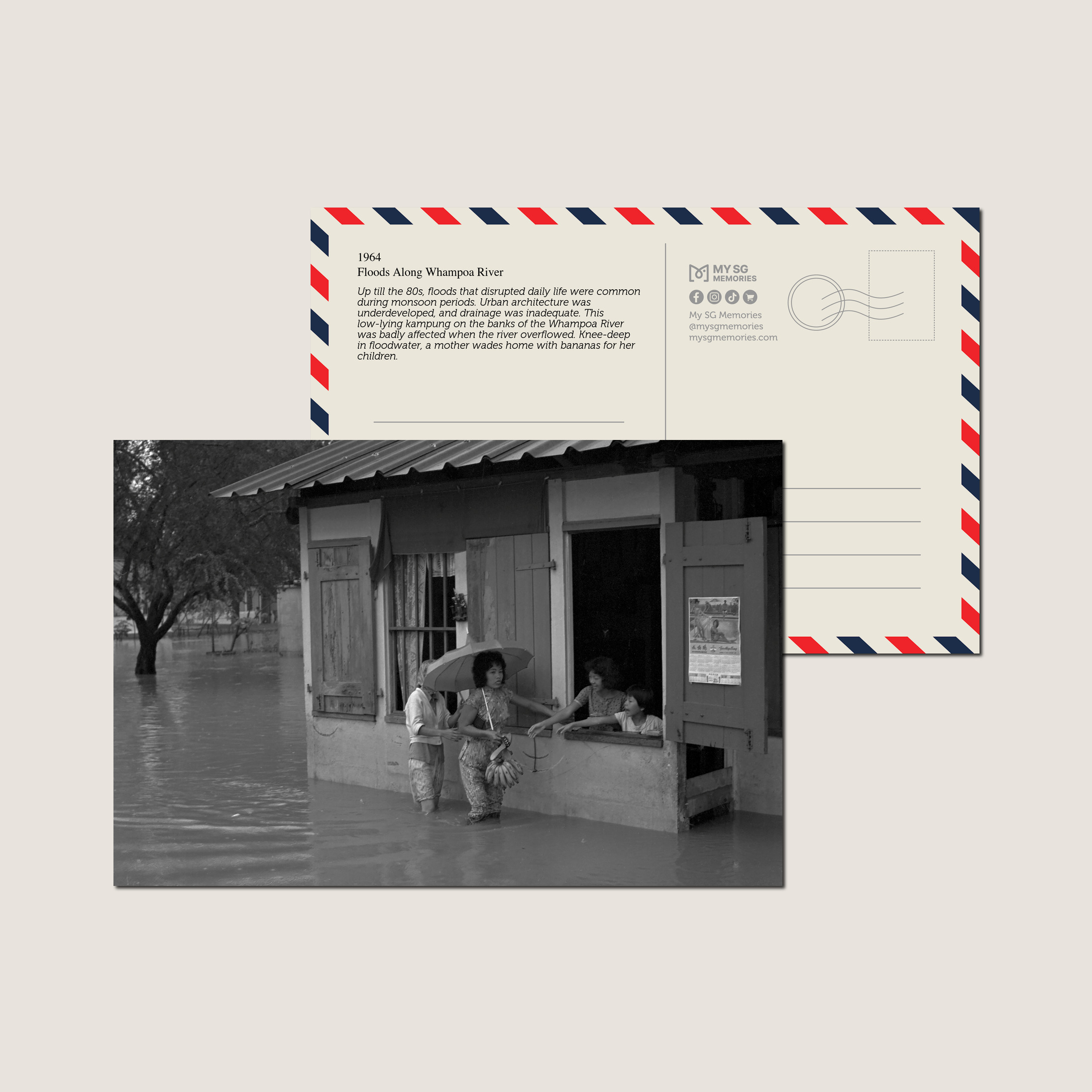 Floods Along Whampoa River 1964-My Sg Memories