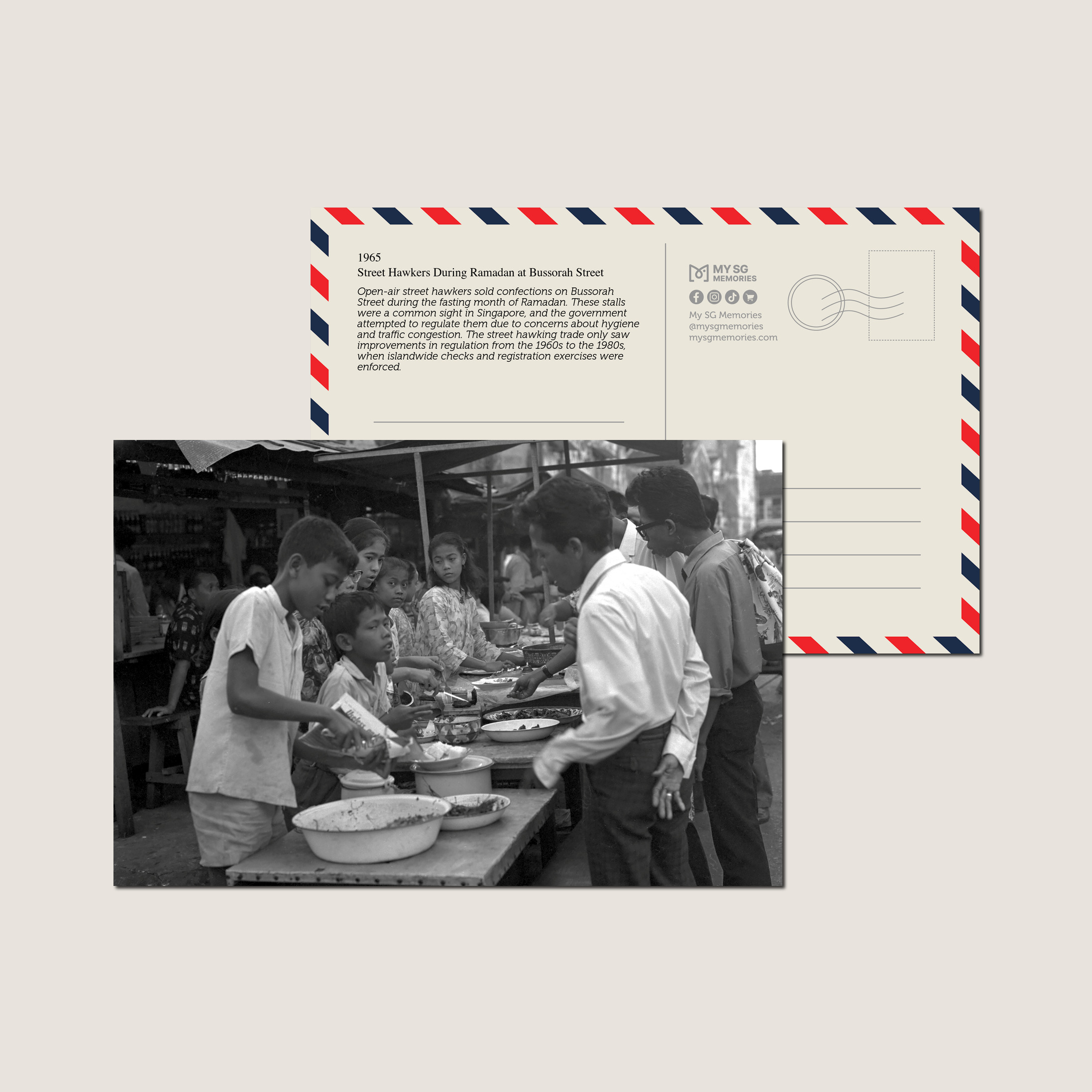Street Hawkers During Ramadan at Bussorah Street 1965-My Sg Memories