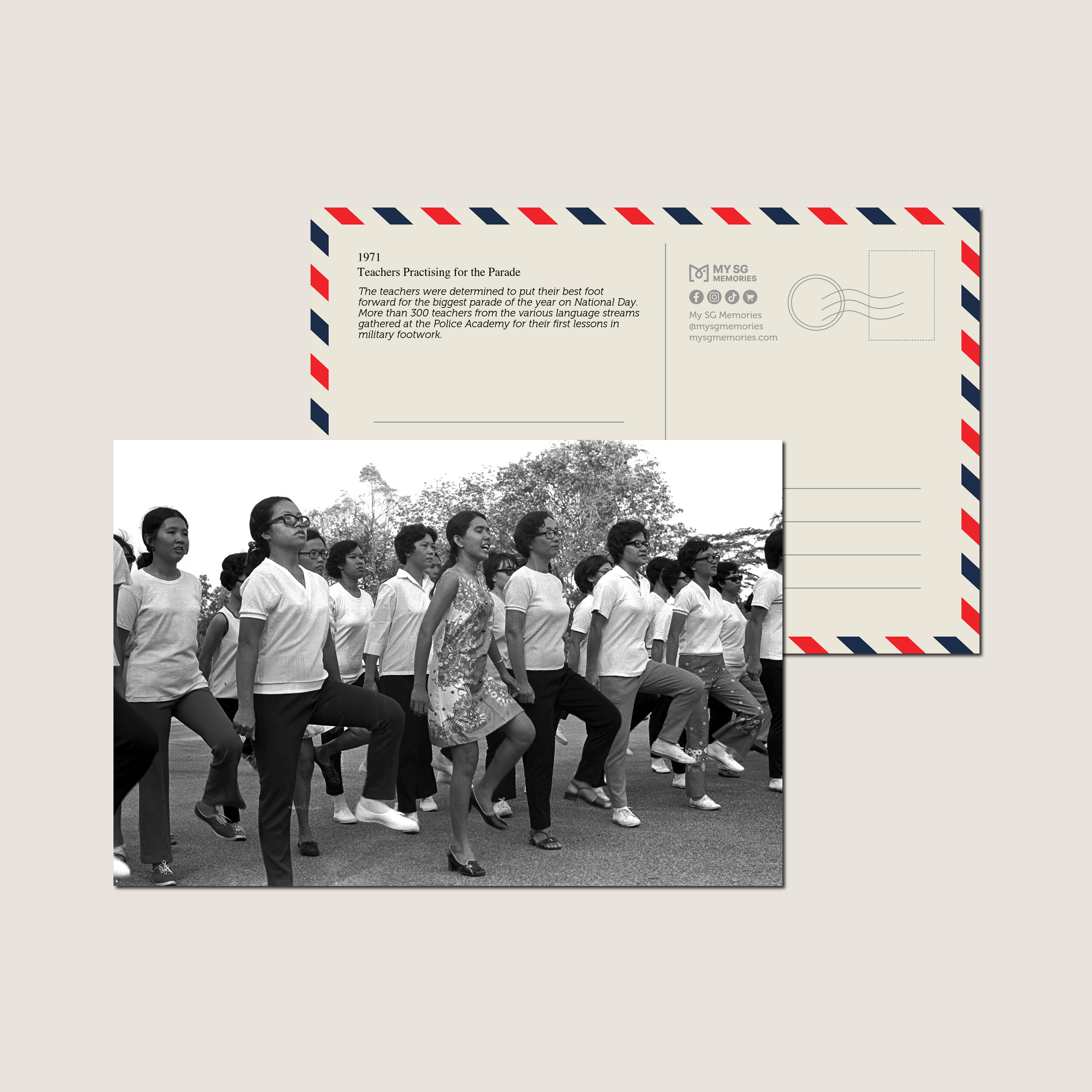 Teachers Practising for the Parade 1971-My Sg Memories