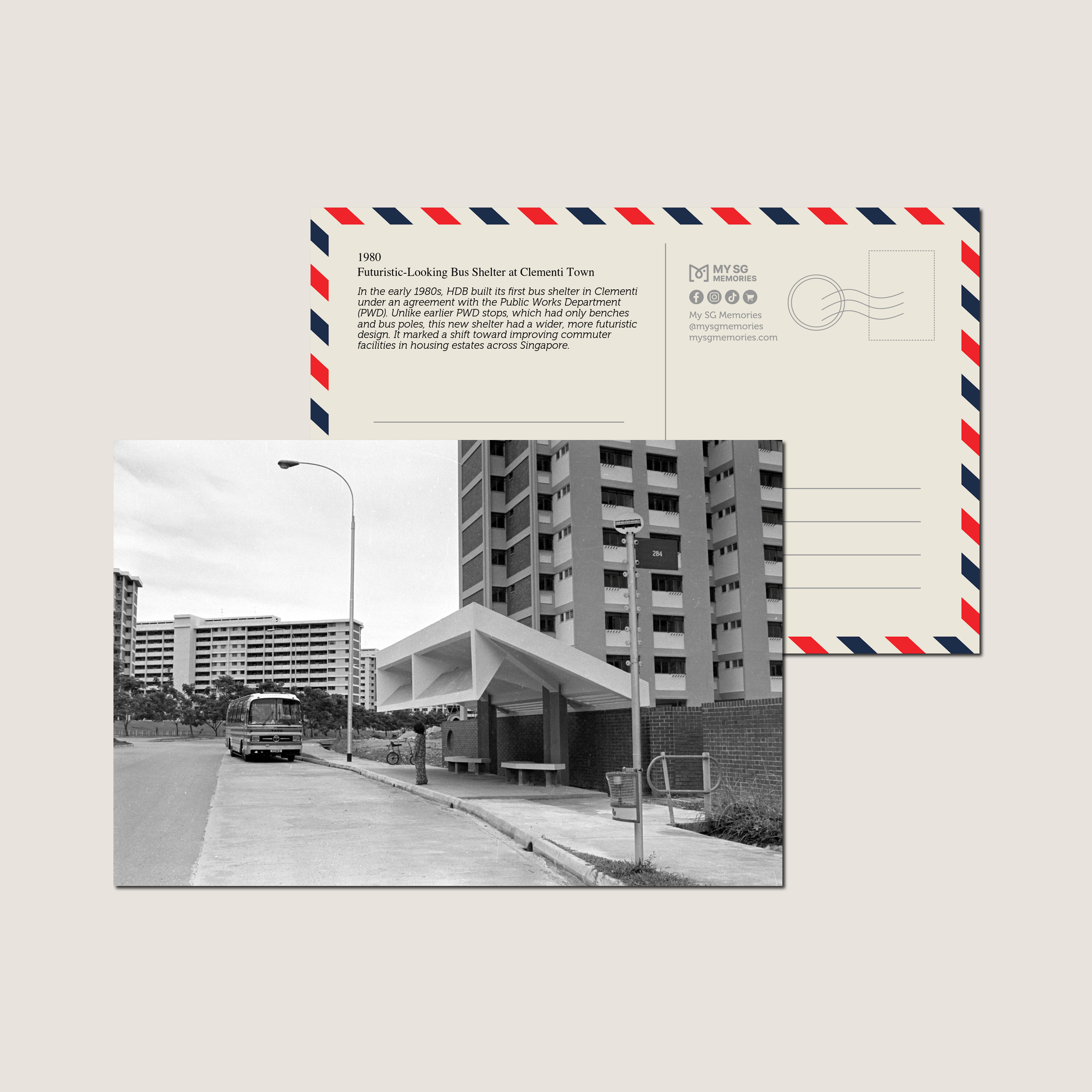 Futuristic-Looking Bus Shelter at Clementi Town 1980-My Sg Memories