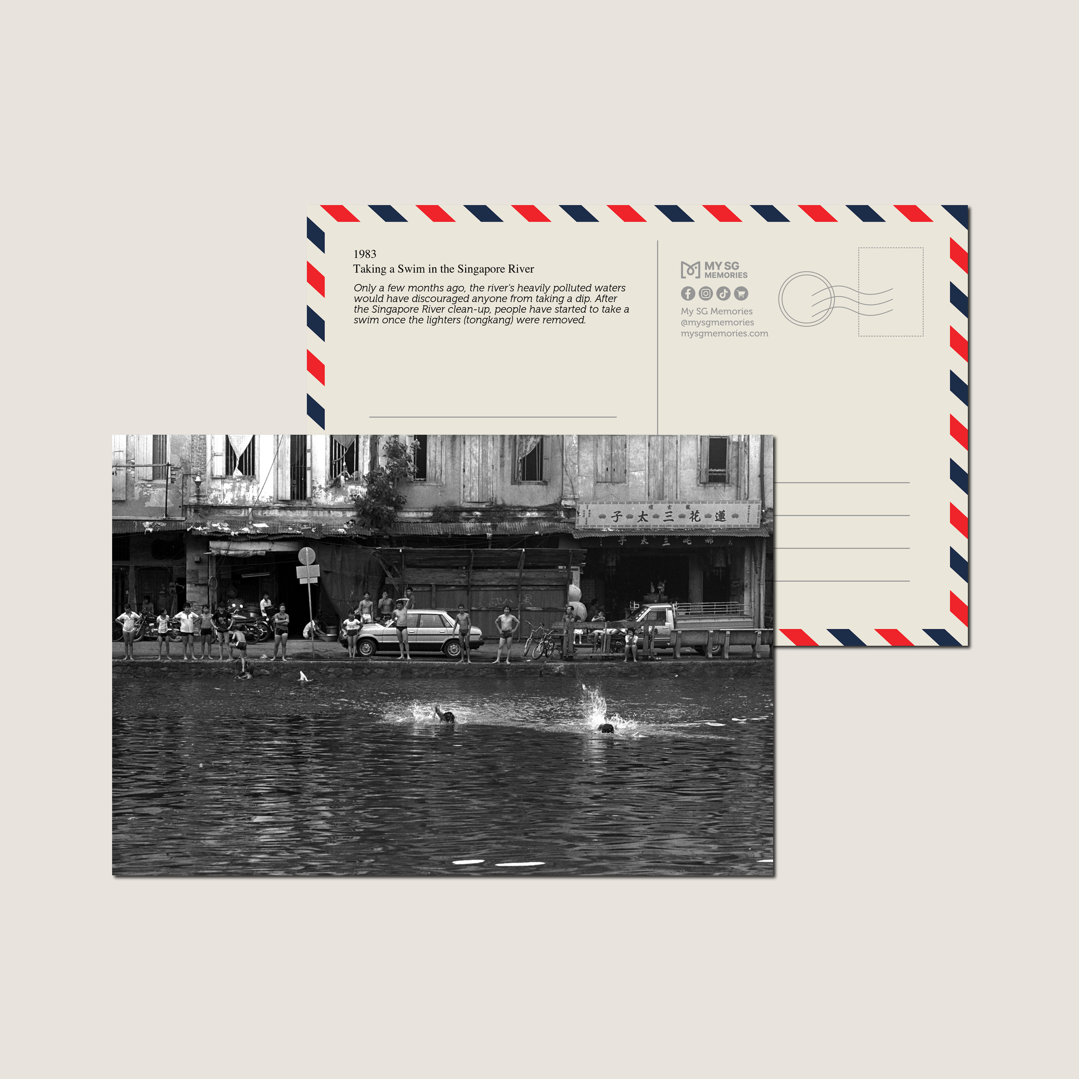 Taking a Swim in the Singapore River 1983-My Sg Memories