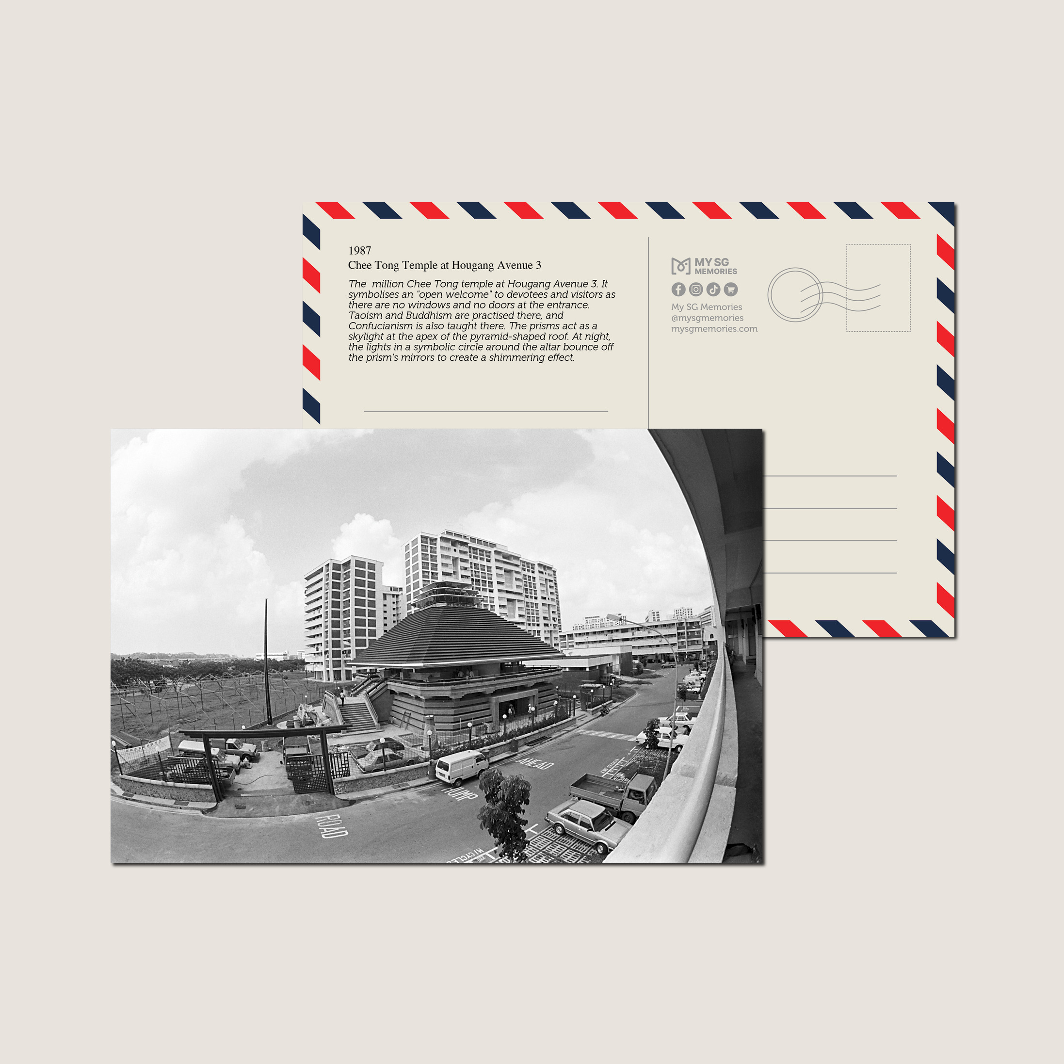 Chee Tong Temple at Hougang Avenue 3 1987-My Sg Memories