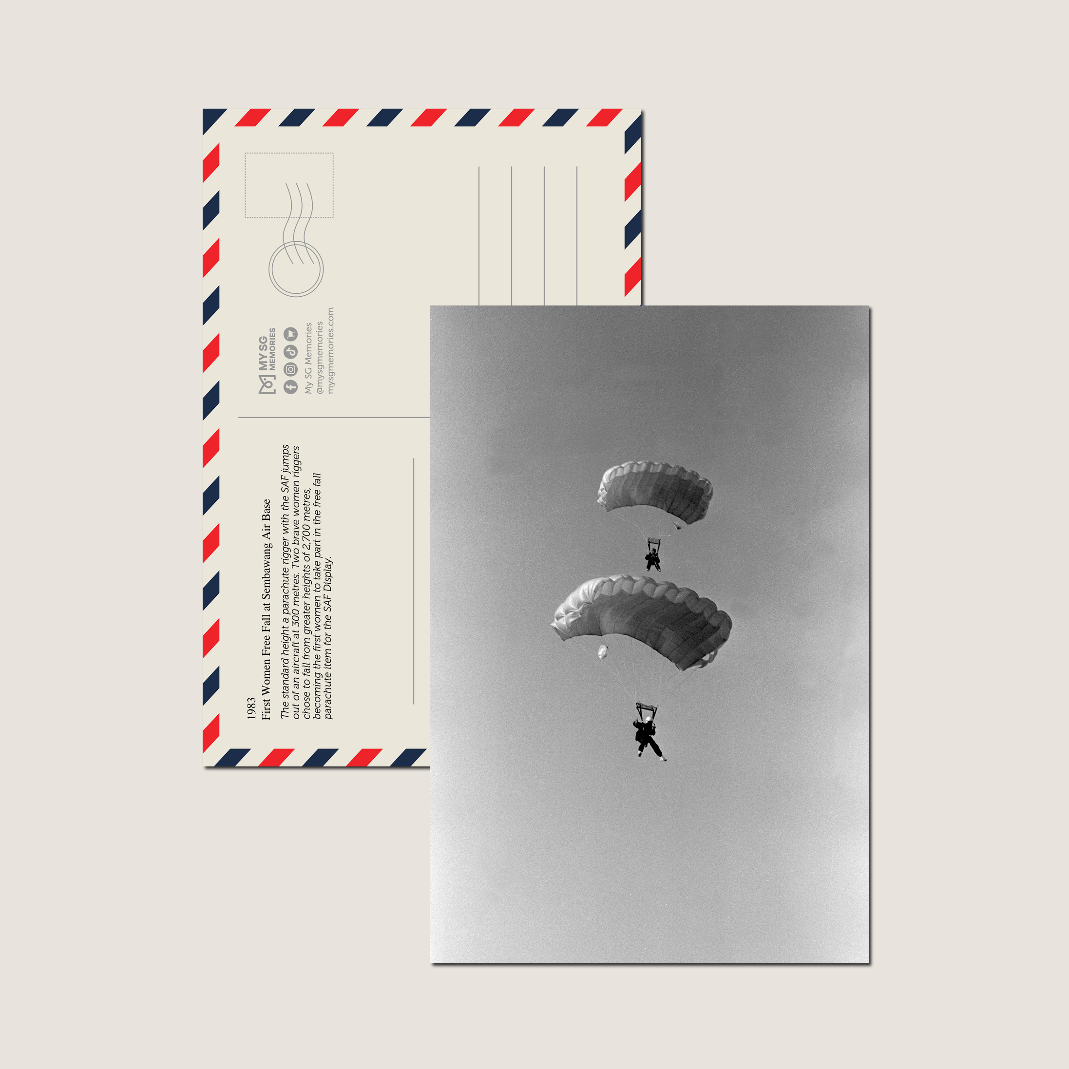 First Women Free Fall at Sembawang Air Base 1983-My Sg Memories