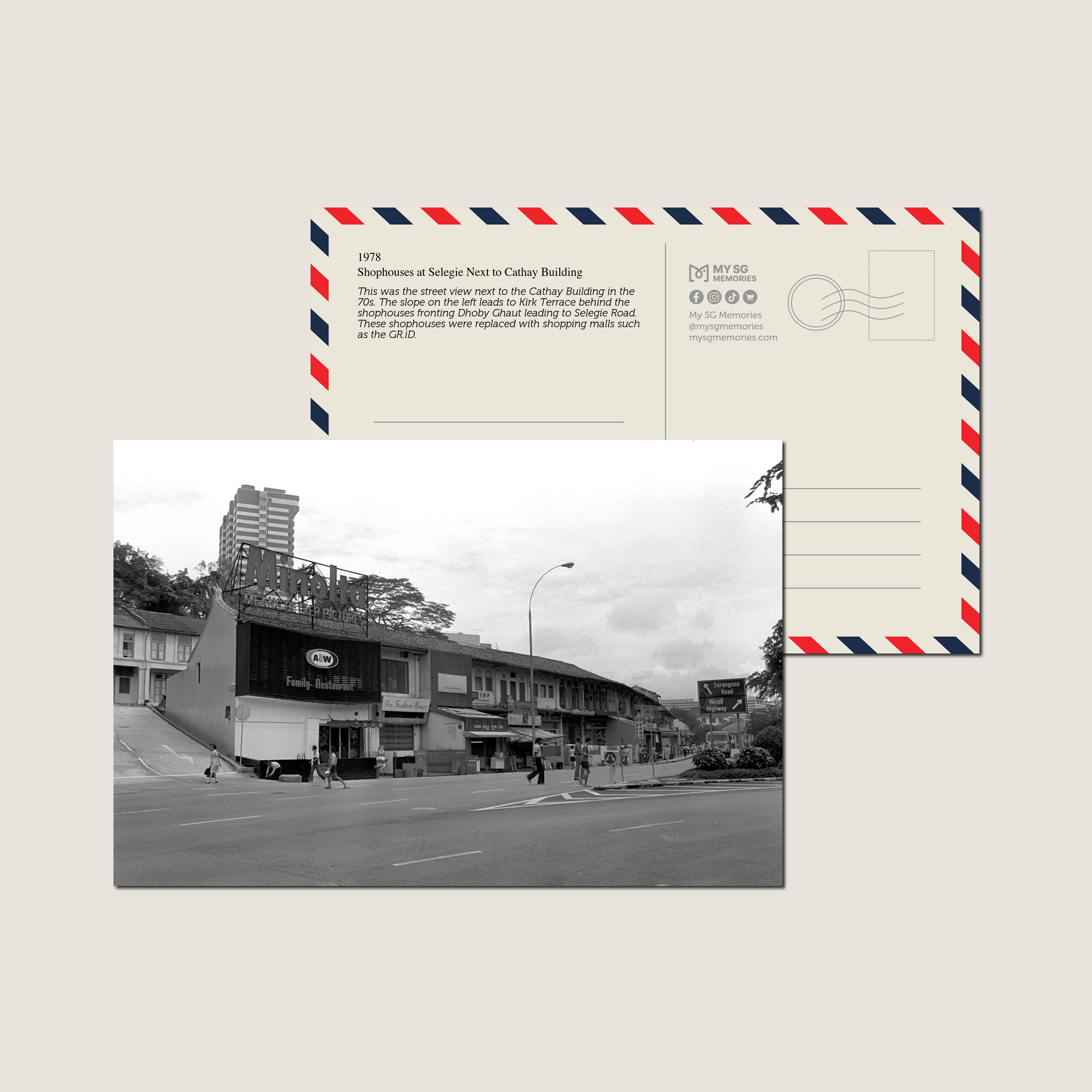 Shophouses at Selegie Next to Cathay Building 1978-My Sg Memories