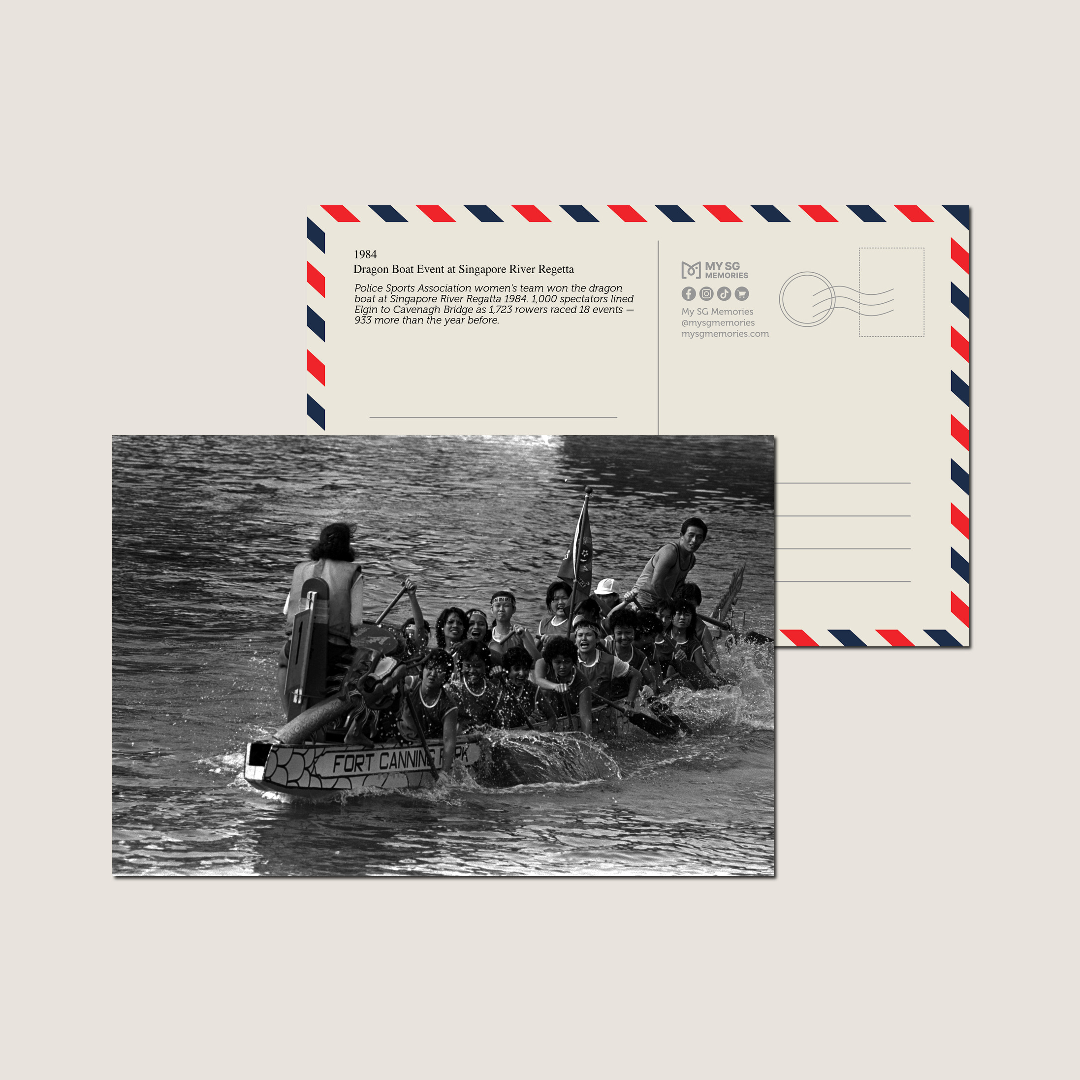 Dragon Boat Event at Singapore River Regetta 1984-My Sg Memories