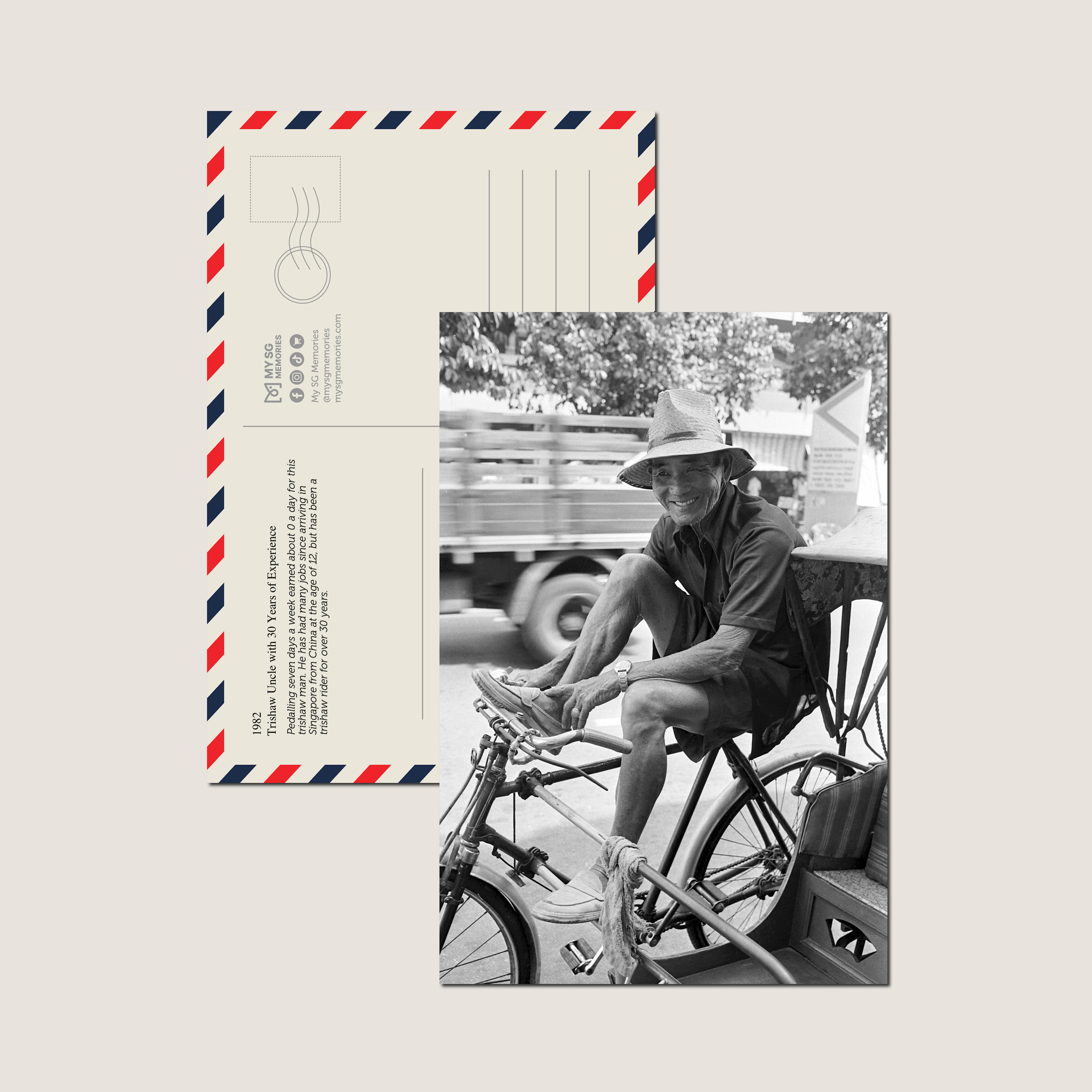 Trishaw Uncle with 30 Years of Experience 1982-My Sg Memories