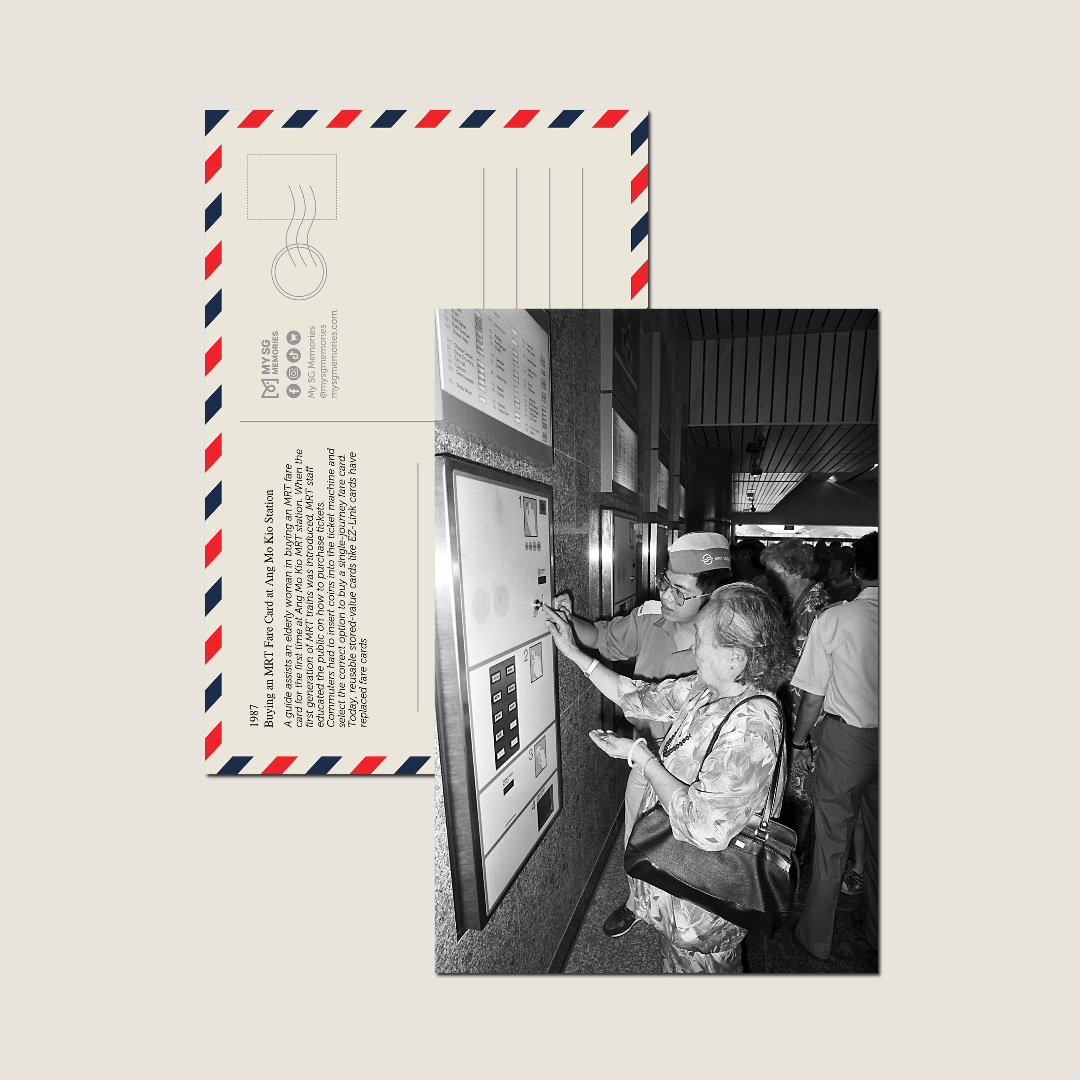 Buying an MRT Fare Card at Ang Mo Kio Station 1987-My Sg Memories