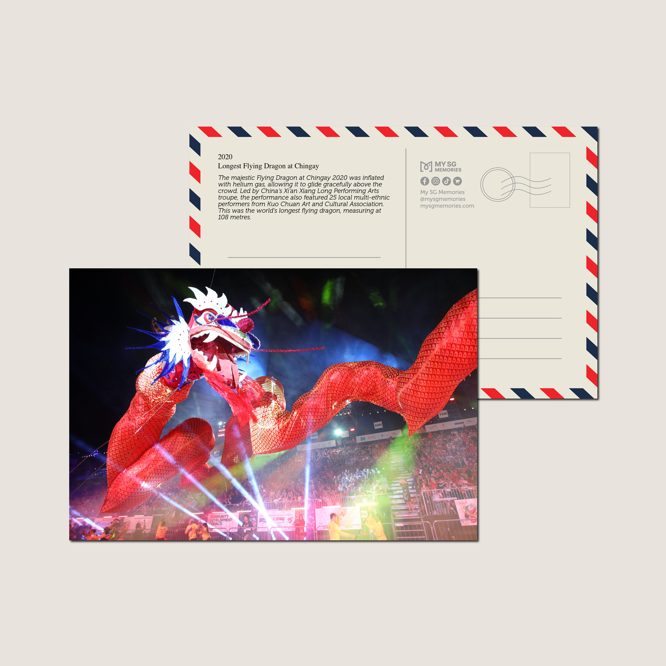 Longest Flying Dragon at Chingay 2020-My Sg Memories