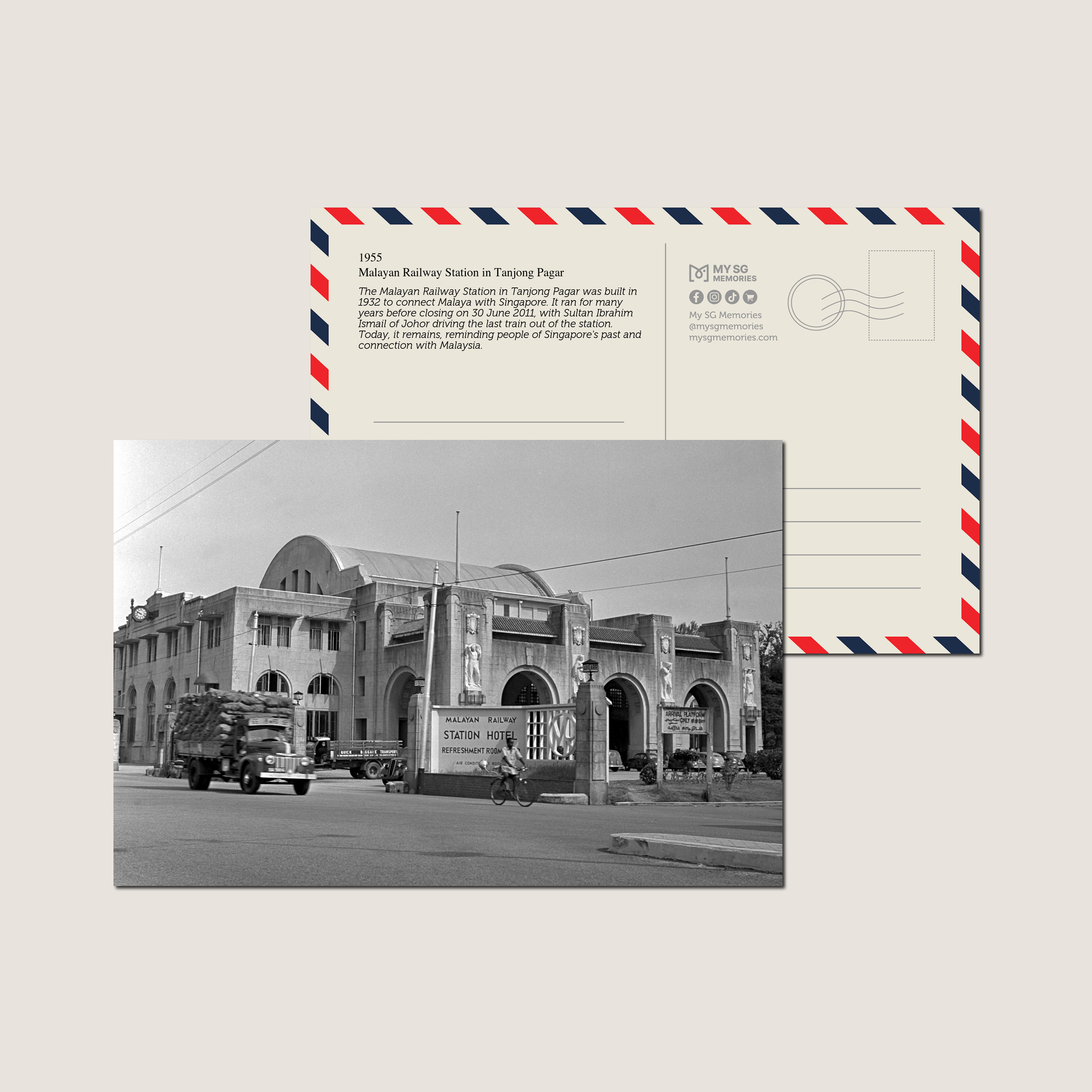 Malayan Railway Station in Tanjong Pagar 1955-My Sg Memories