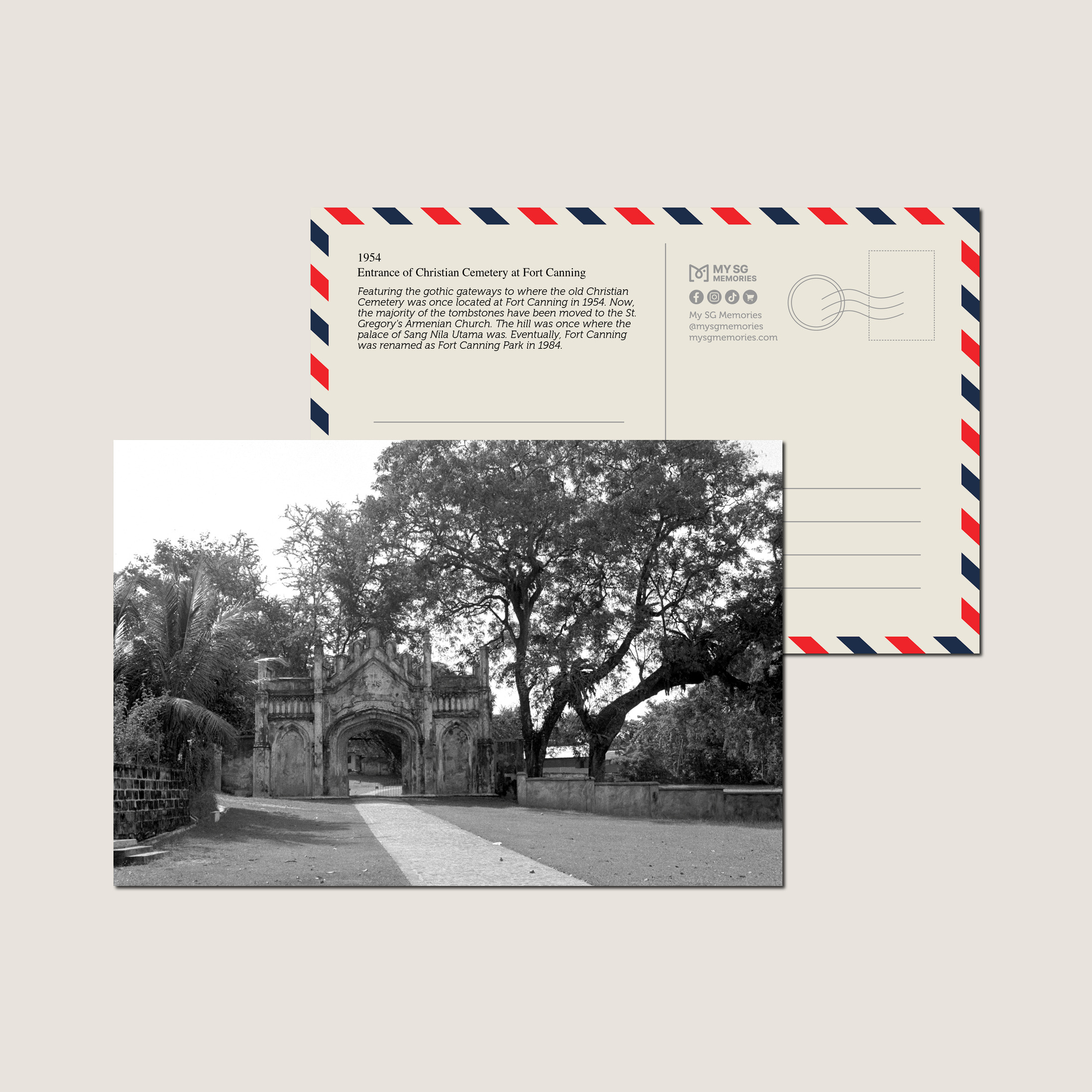 Entrance of Christian Cemetery at Fort Canning 1954-My Sg Memories