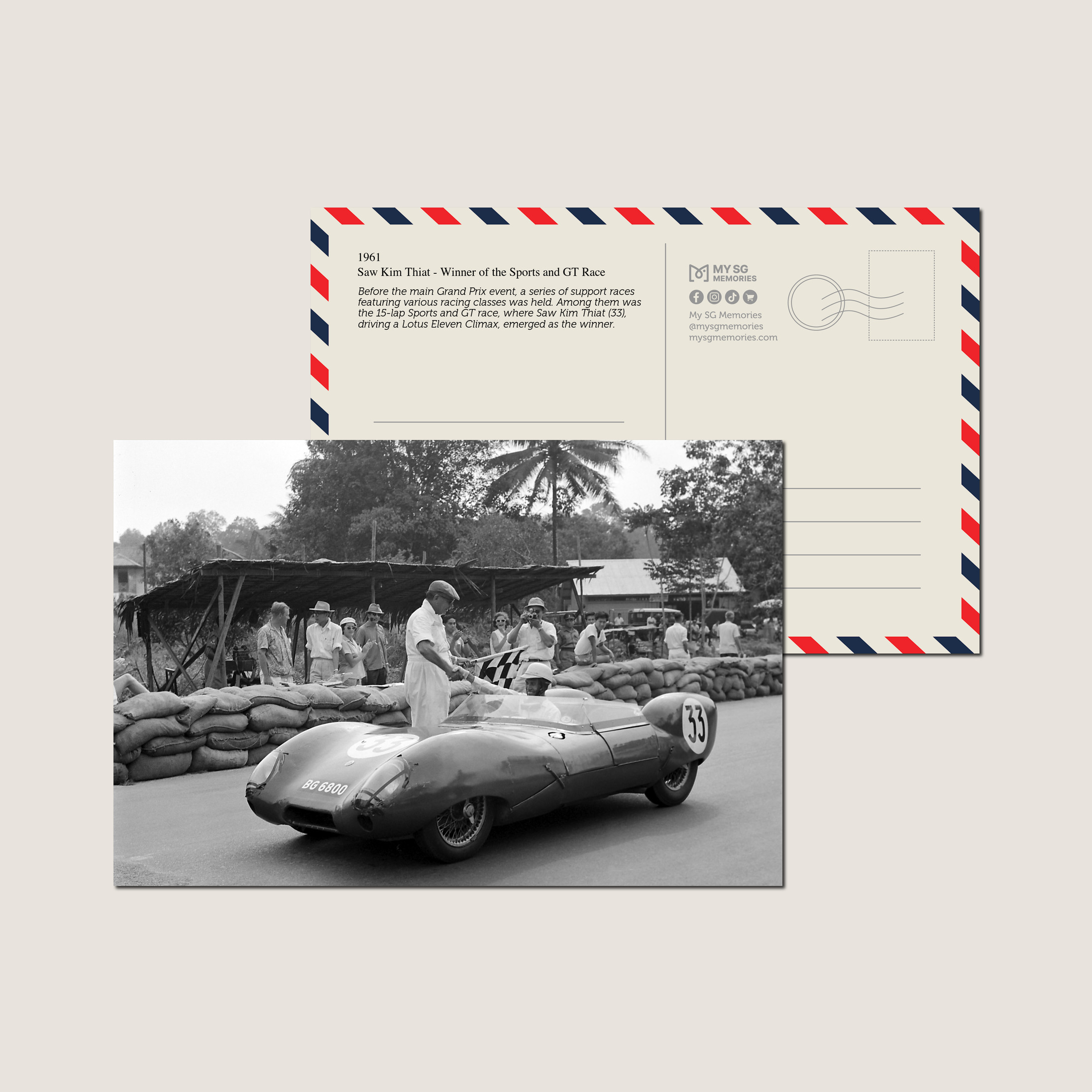 Saw Kim Thiat - Winner of the Sports and GT Race 1961-My Sg Memories