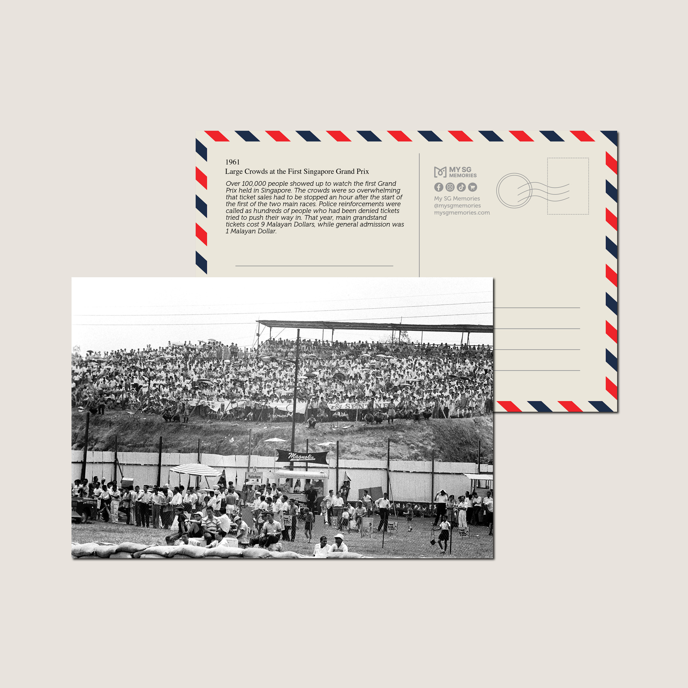 Large Crowds at the First Singapore Grand Prix 1961-My Sg Memories