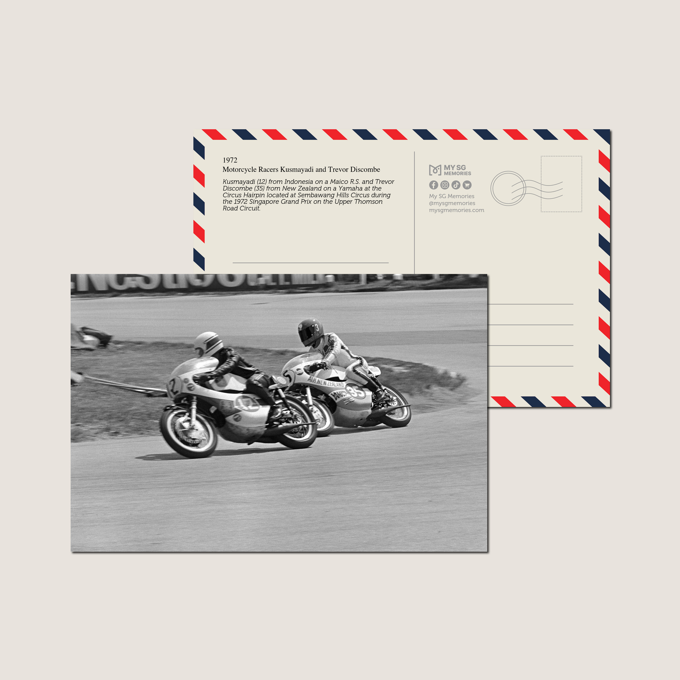 Motorcycle Racers Kusmayadi and Trevor Discombe 1972-My Sg Memories