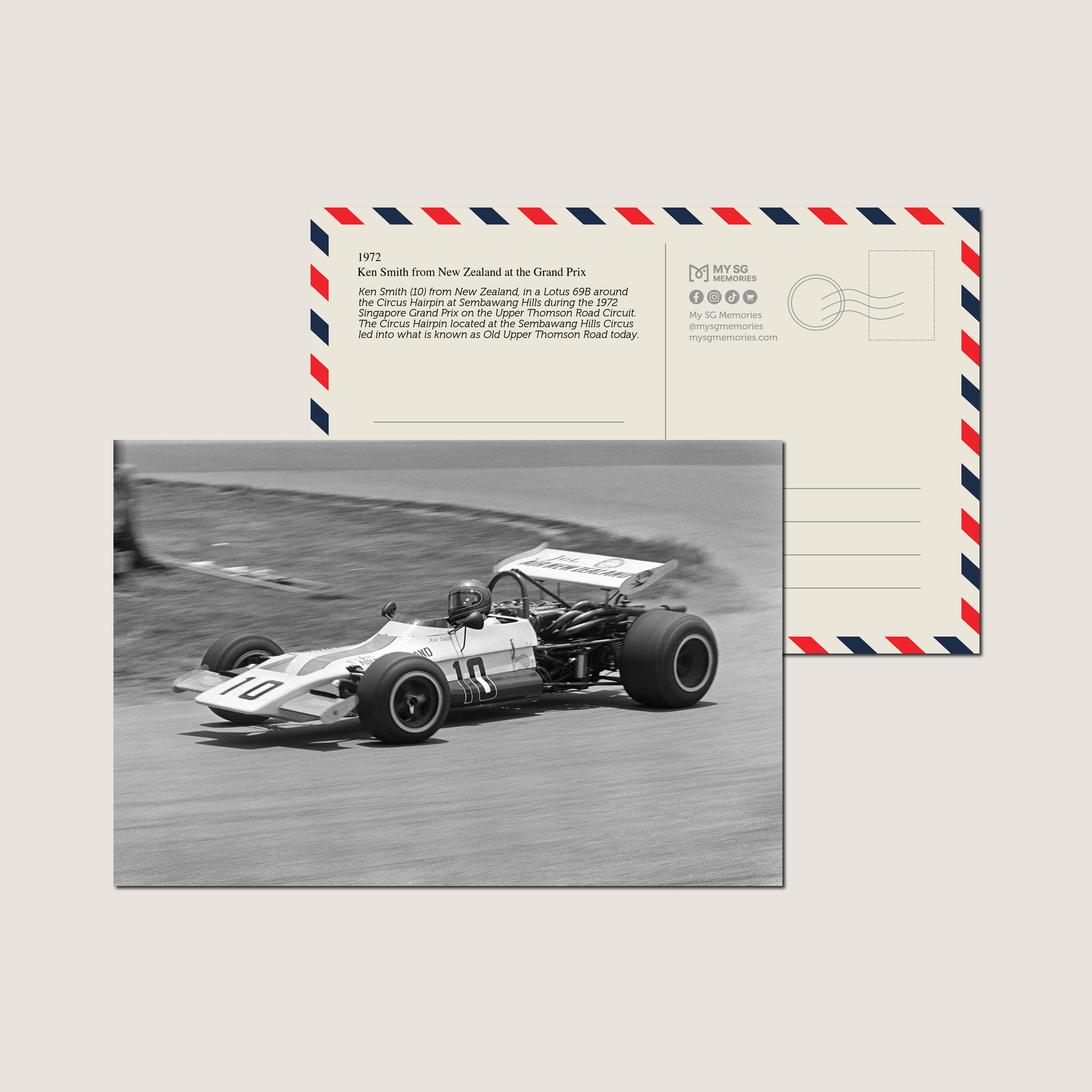 Ken Smith from New Zealand at the Grand Prix 1972-My Sg Memories