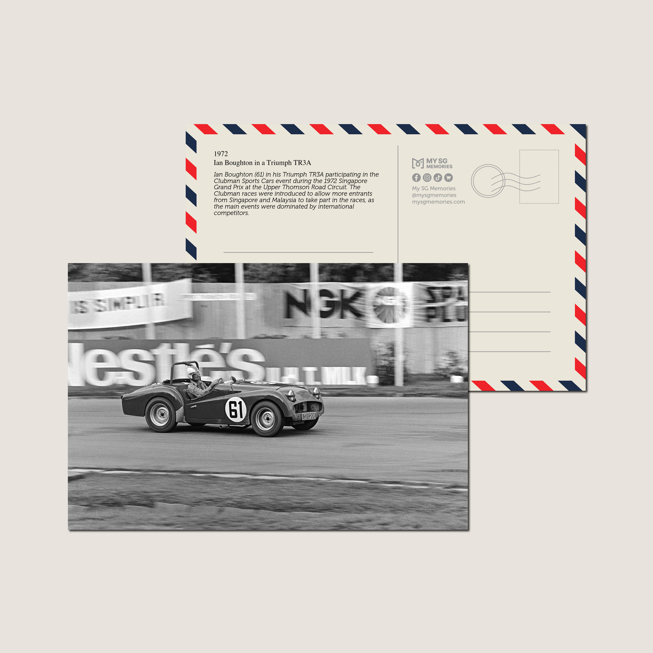 Ian Boughton in a Triumph TR3A 1972-My Sg Memories