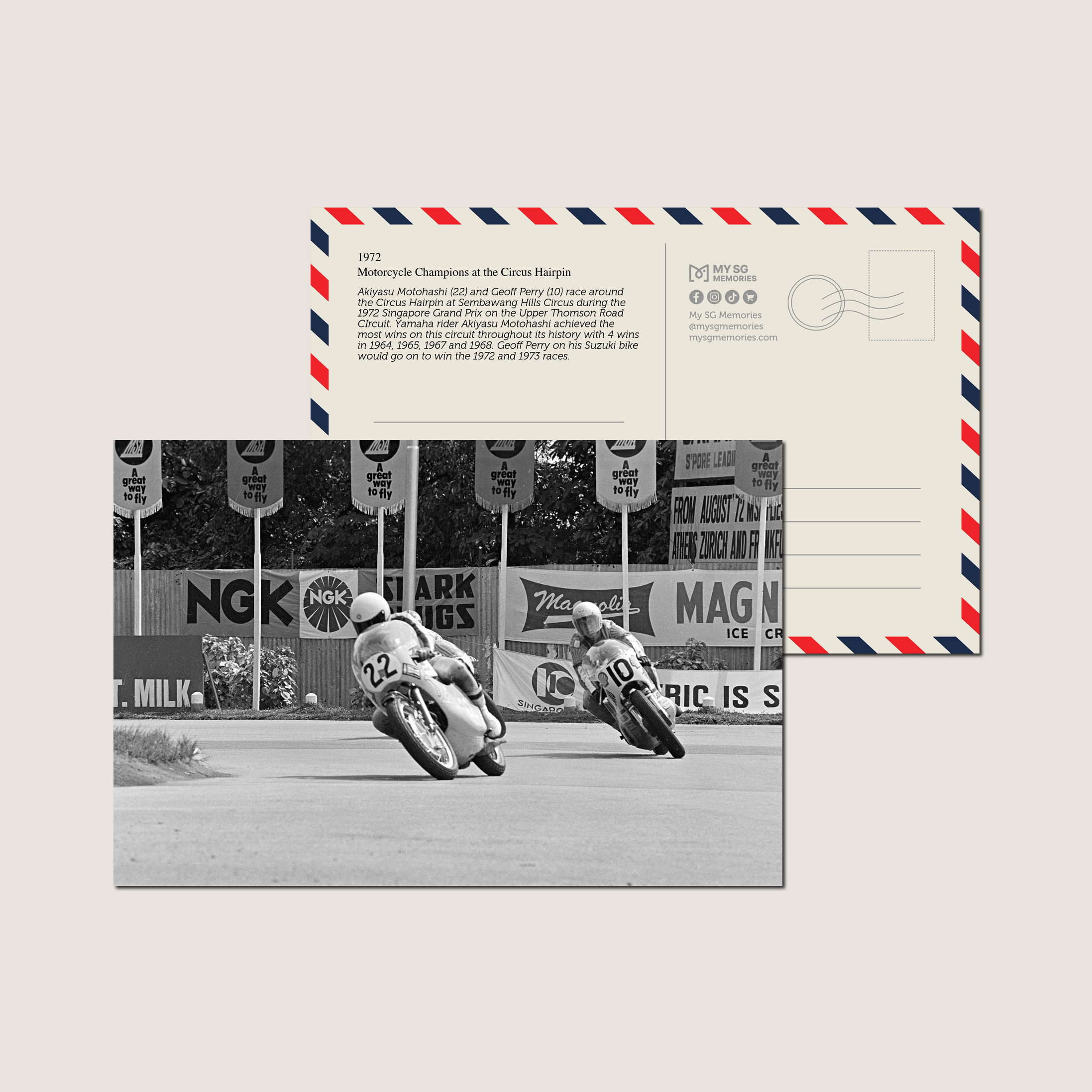 Motorcycle Champions at the Circus Hairpin 1972-My Sg Memories