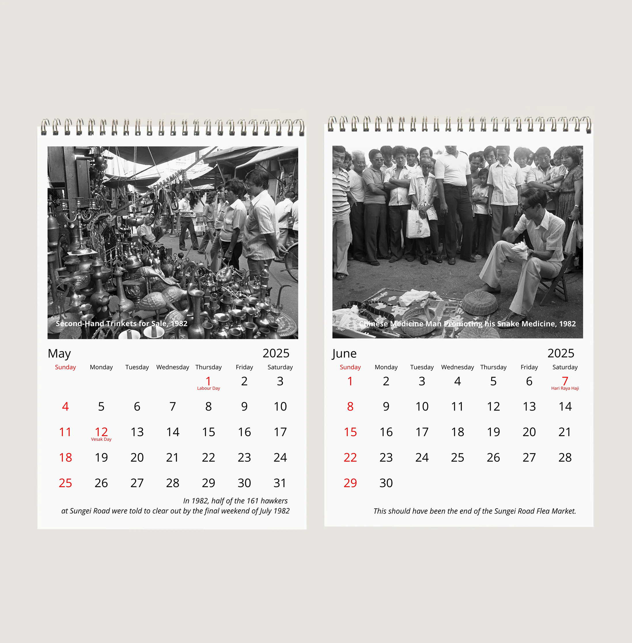 The Start and End of Sungei Road Flea Market Calendar-My Sg Memories