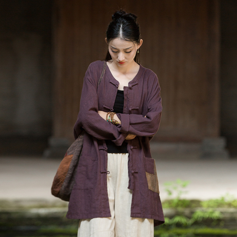 復古休閒 · 「灑脫開衫」舒適盤扣流浪風外套