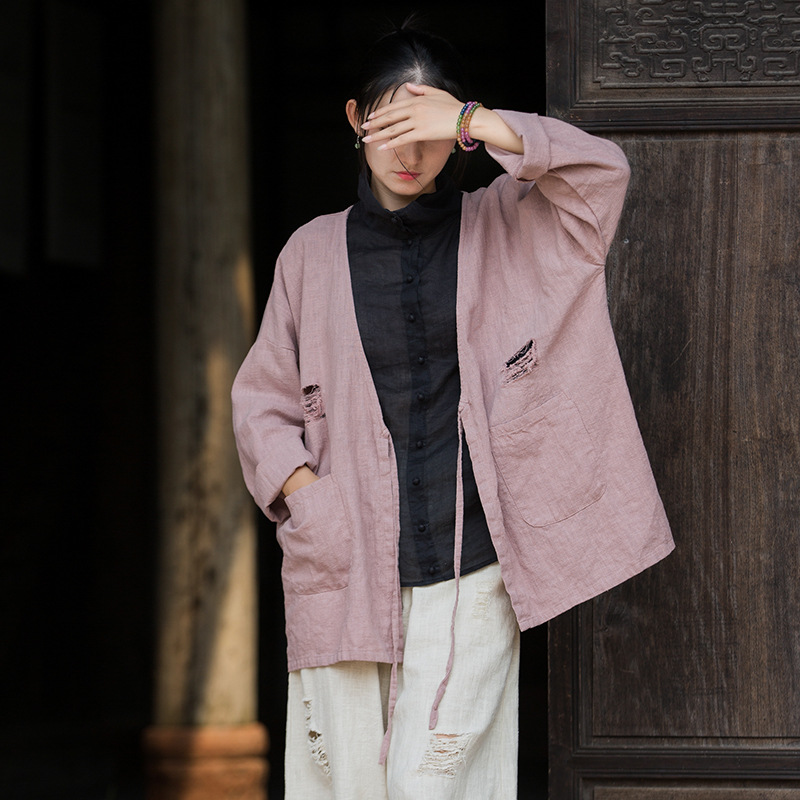 破洞係帶 · 「大開衫」小眾外套