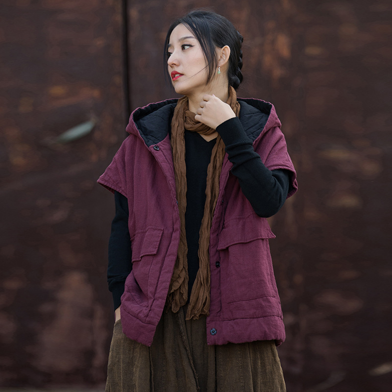 文藝百搭 · 「炒色馬甲」夾棉保暖做舊外套