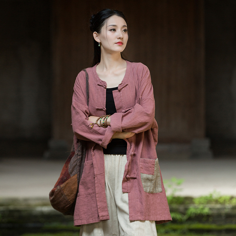 復古休閒 · 「灑脫開衫」舒適盤扣流浪風外套