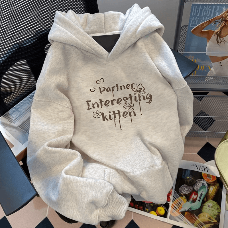 可愛日系 · 「慵懶貓」寬鬆连帽外套