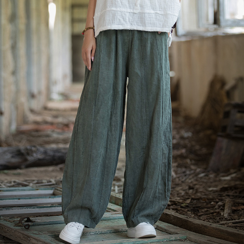 文藝百搭 · 「苧麻褲」舒適紮染個性休閒褲