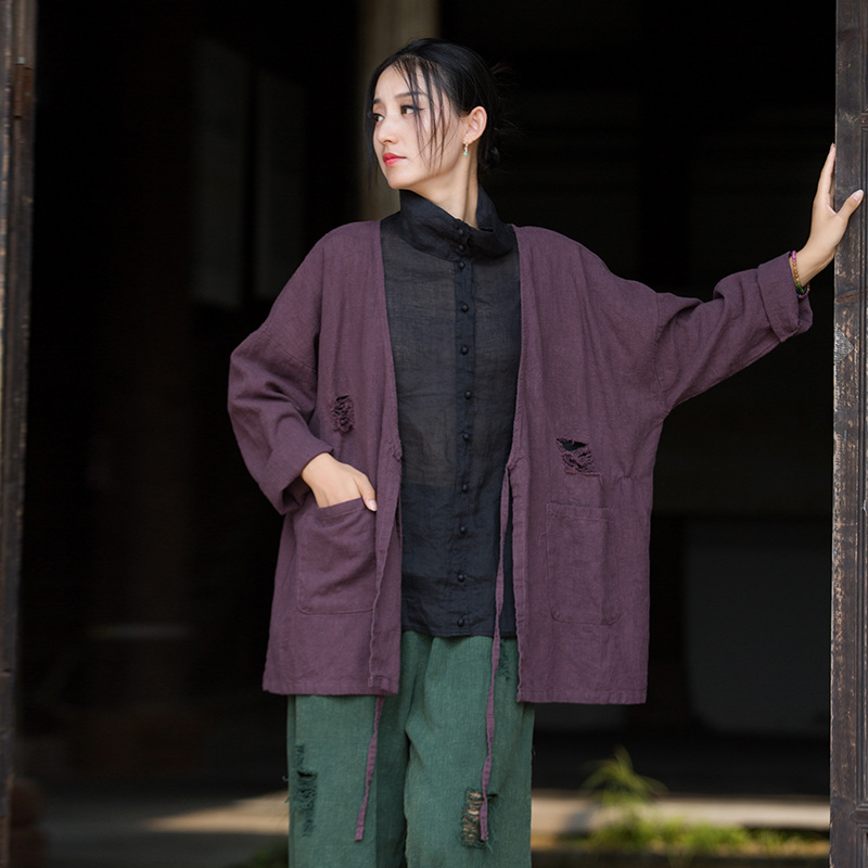 破洞係帶 · 「大開衫」小眾外套