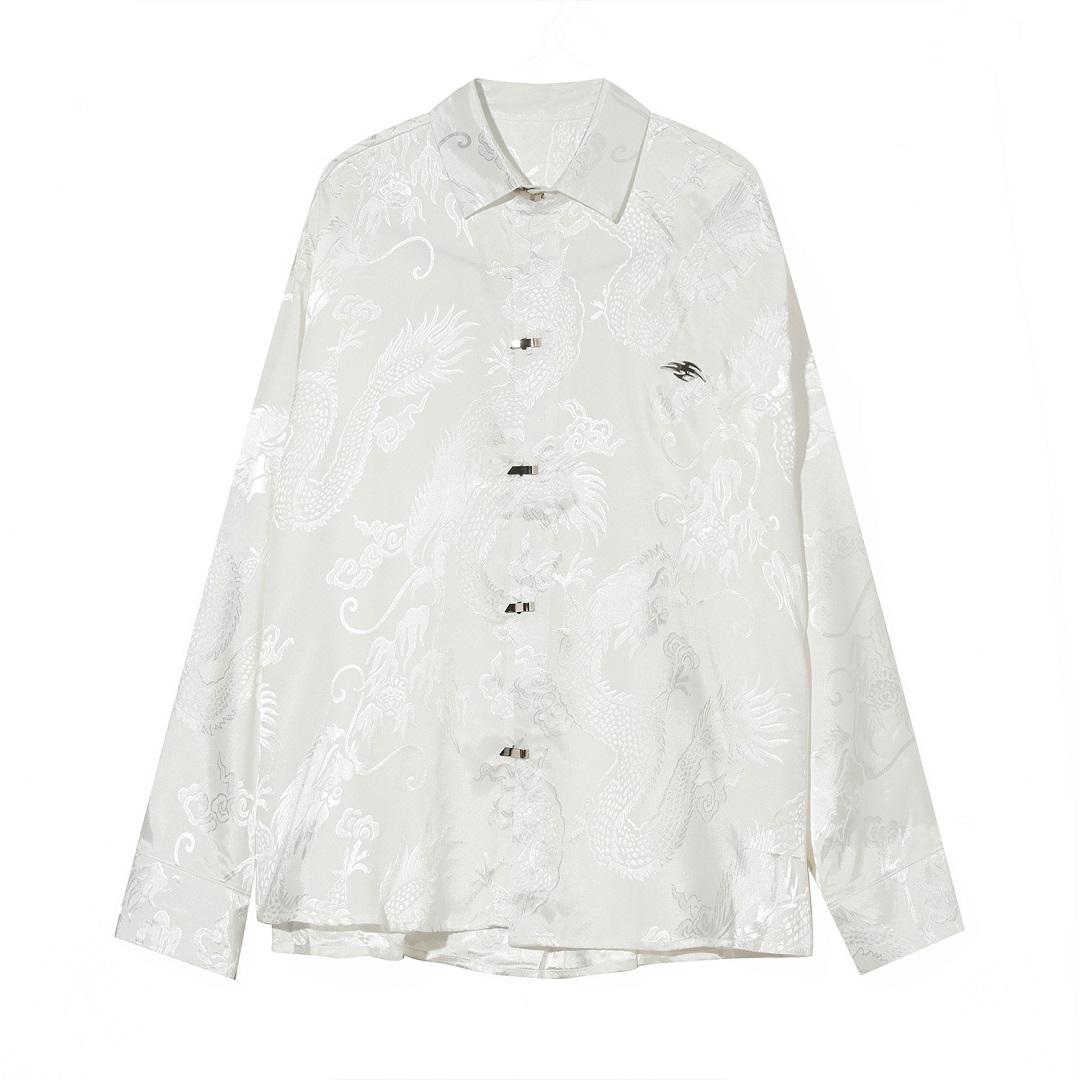 龍紋古風 · 「痞帥唐裝」休閒寬鬆男士長袖襯衫