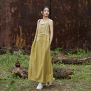 黃（拼接紮染）