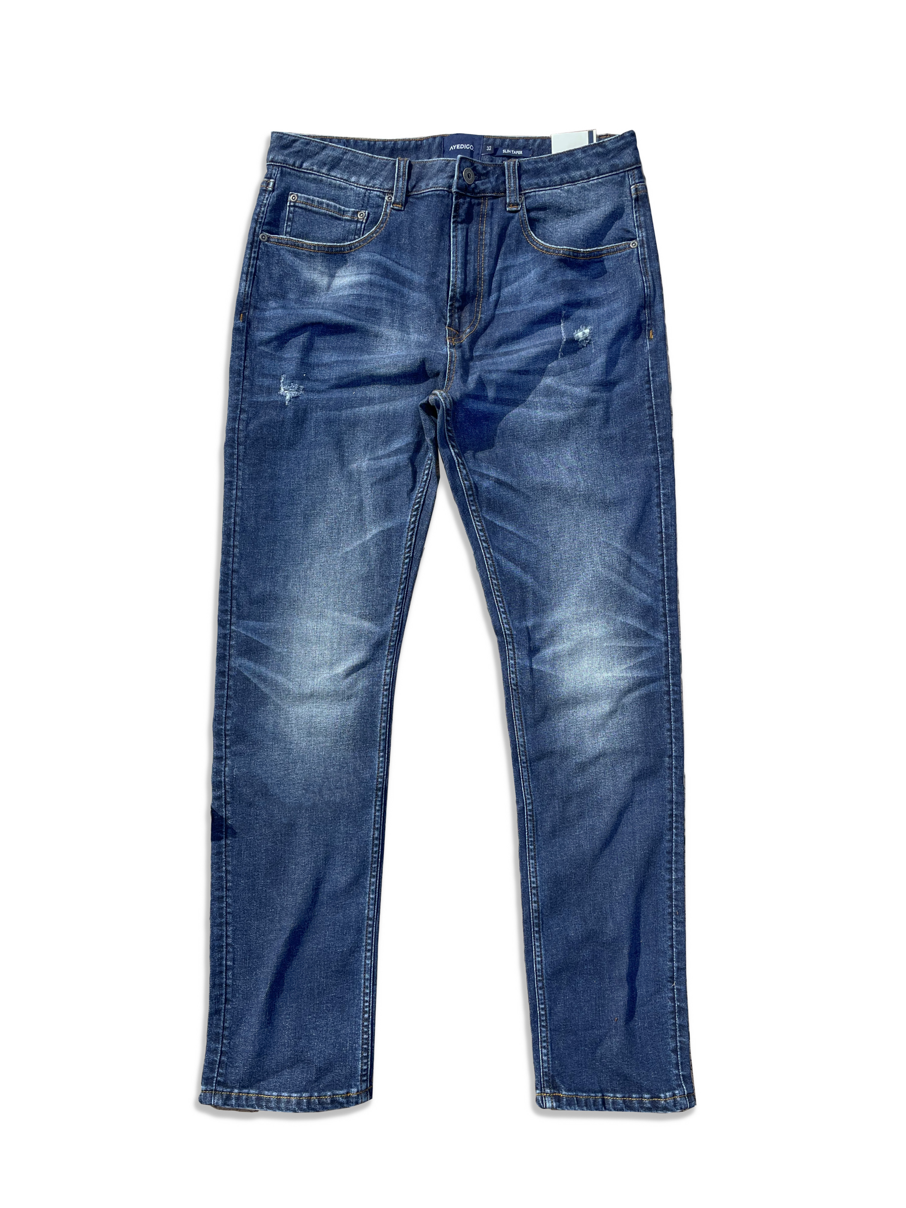 Slim Taper Fit Mid Indigo Wash Jeans