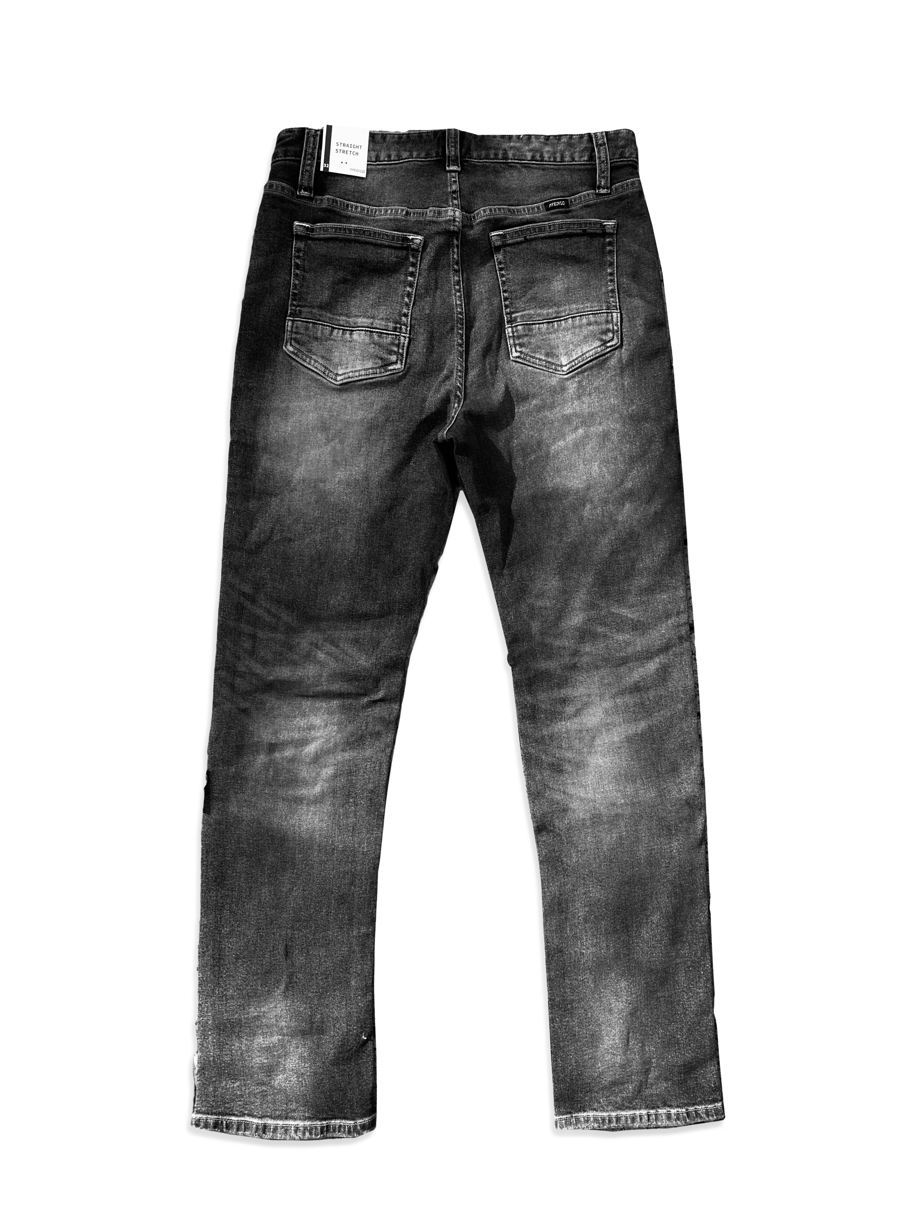 Glaswegian Straight Fit 5 Pocket Black Jeans 