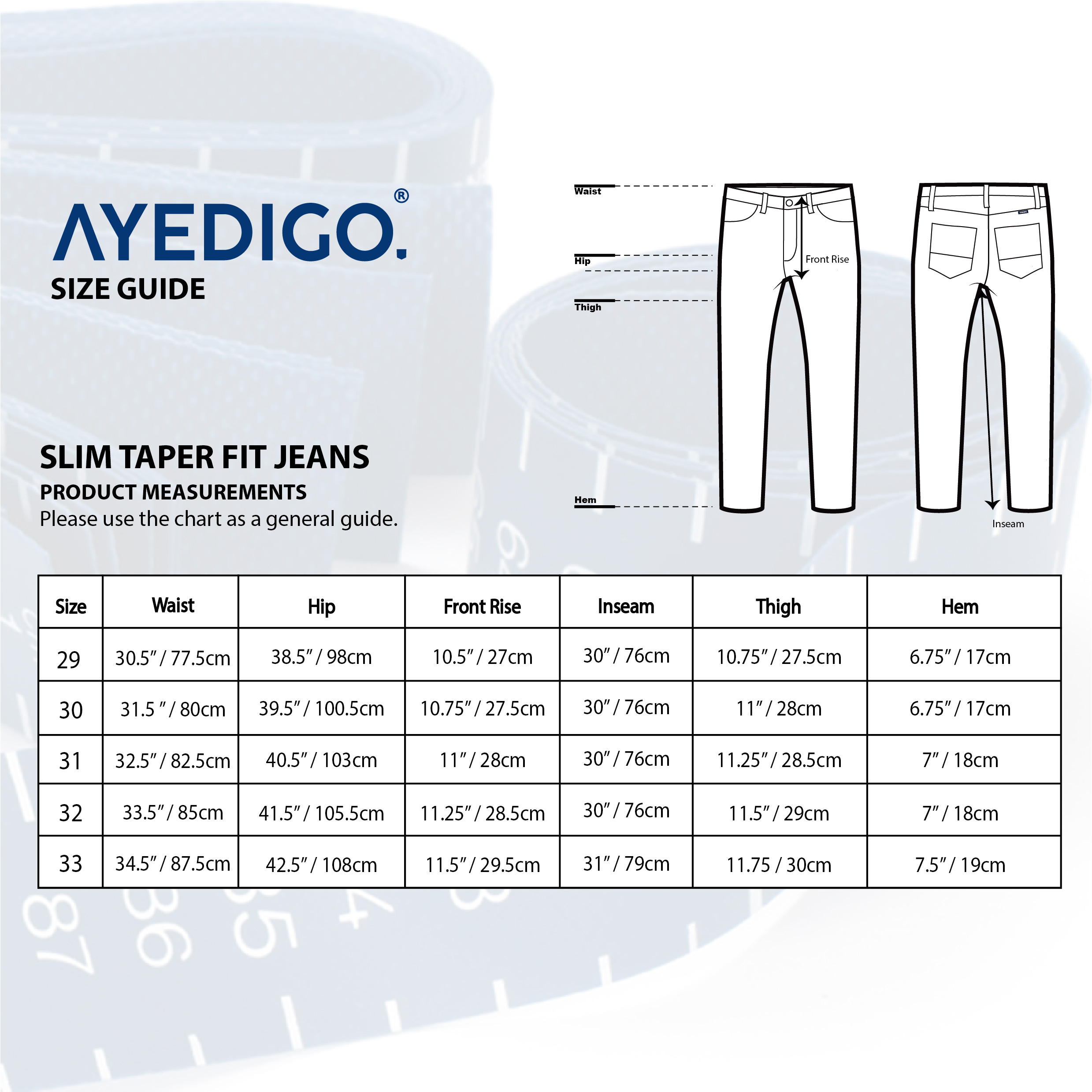 Slim Taper Fit Mid Indigo Wash Jeans