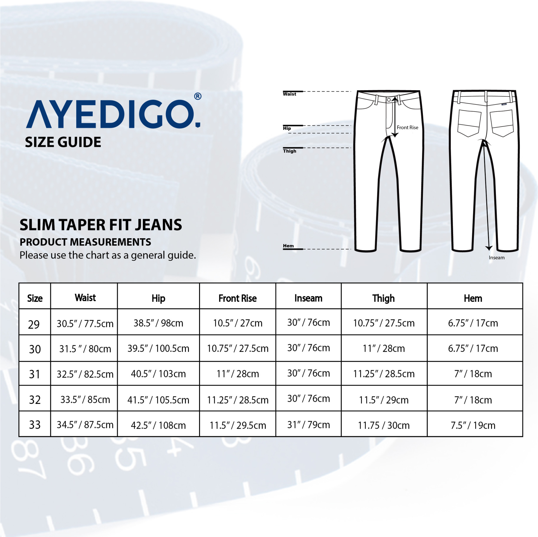 Slim Taper Fit Mid Indigo Wash Jeans