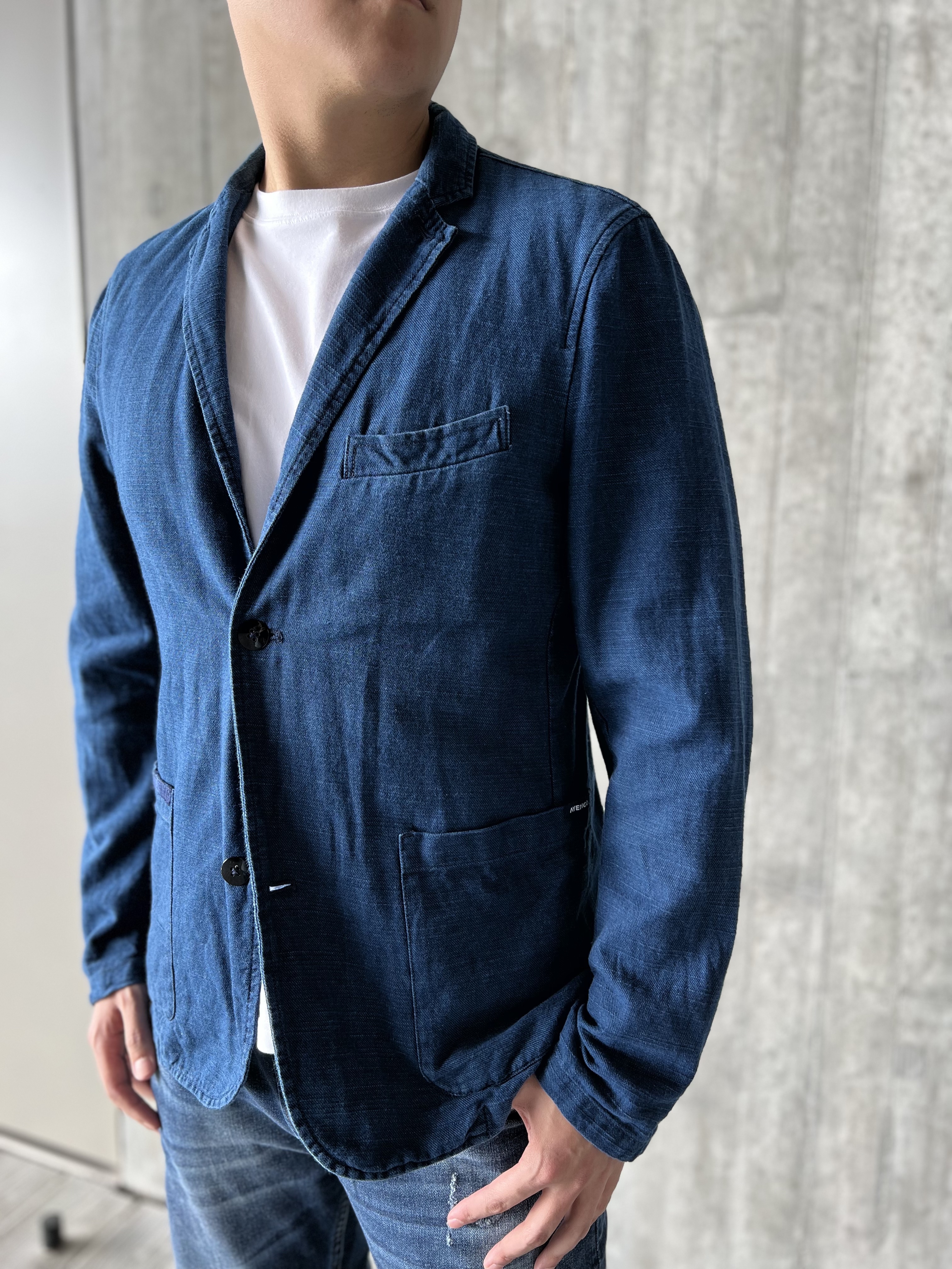 Corpcore Indigo Re:/ Made Blazer Jacket