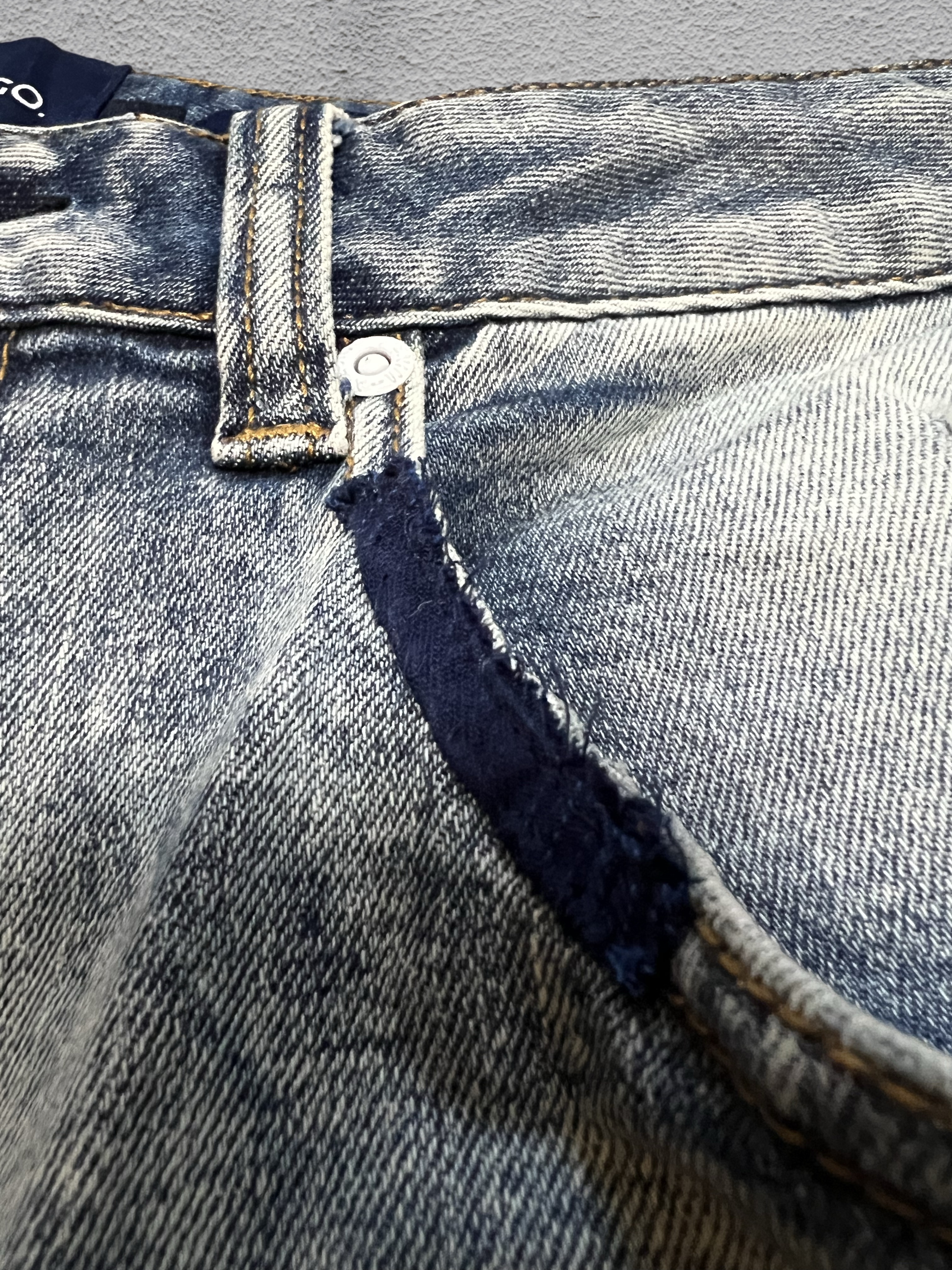 Glaswegian Straight Leg Fit Patchwork Distress Wash Re:/Made Jeans