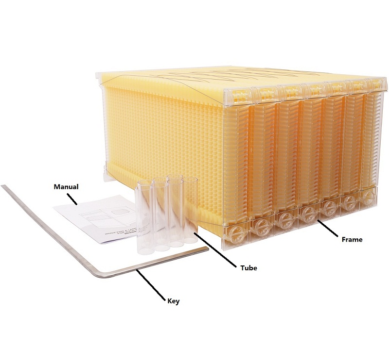 US AUTO FLOW 7PCS Hive Frame for Beehive House Upgraded Auto Honey Bee Comb