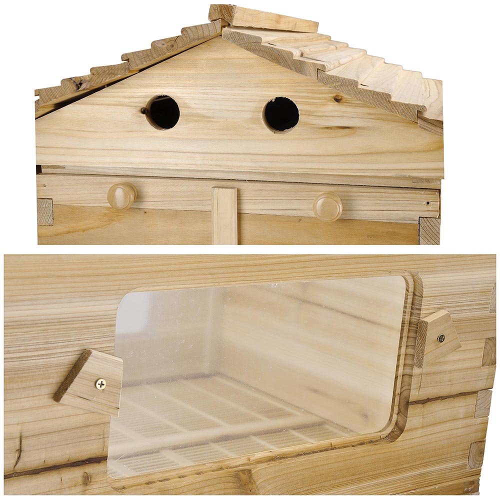 7 Auto Beehives Frames + 10 Bee Frames Foundations + 2 Hive Box Brood Super Box