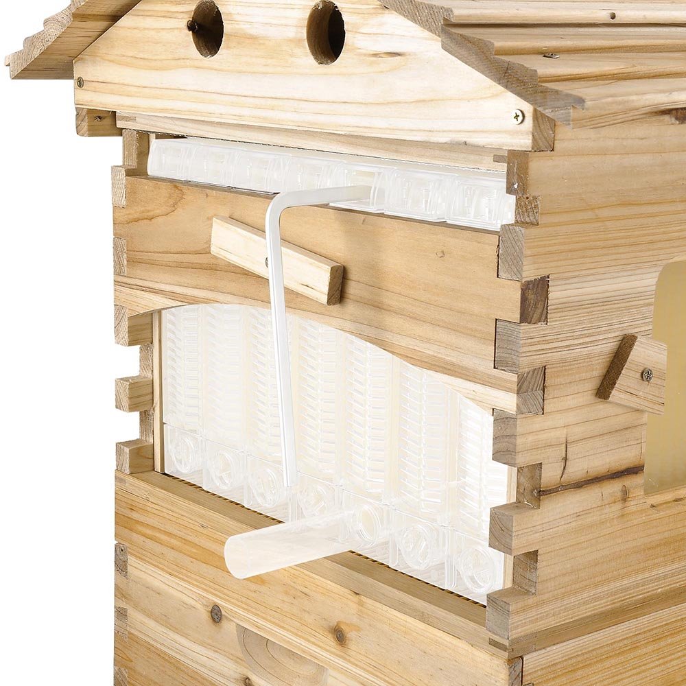 7 Auto Beehives Frames + 10 Bee Frames Foundations + 2 Hive Box Brood Super Box