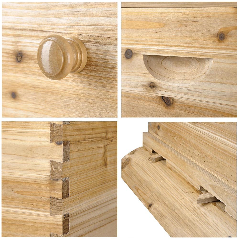 7 Auto Beehives Frames + 10 Bee Frames Foundations + 2 Hive Box Brood Super Box