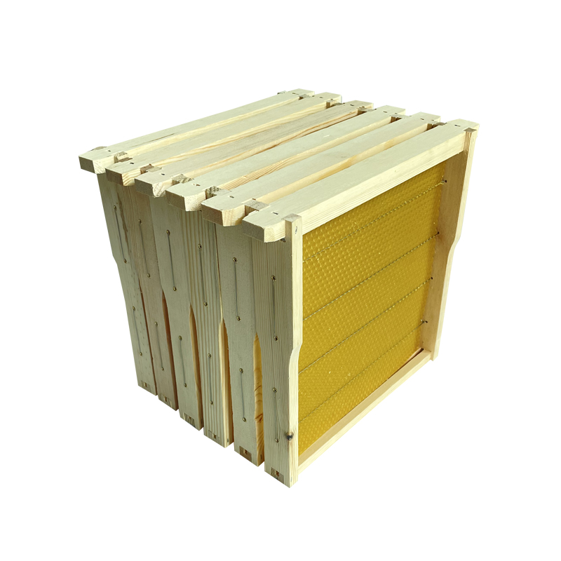 Mini Auto Flow Beehive Beekeeping Boxes Fir Wooden Bee Hive + 4 flow frames + 6 Bee Foundation Deep Bee Hive Wax Foundation Bee Hive Frames