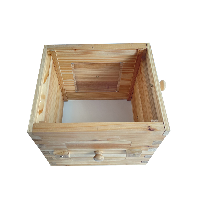 Mini Auto Flow Beehive Beekeeping Boxes Fir Wooden Bee Hive + 4 flow frames + 6 Bee Foundation Deep Bee Hive Wax Foundation Bee Hive Frames